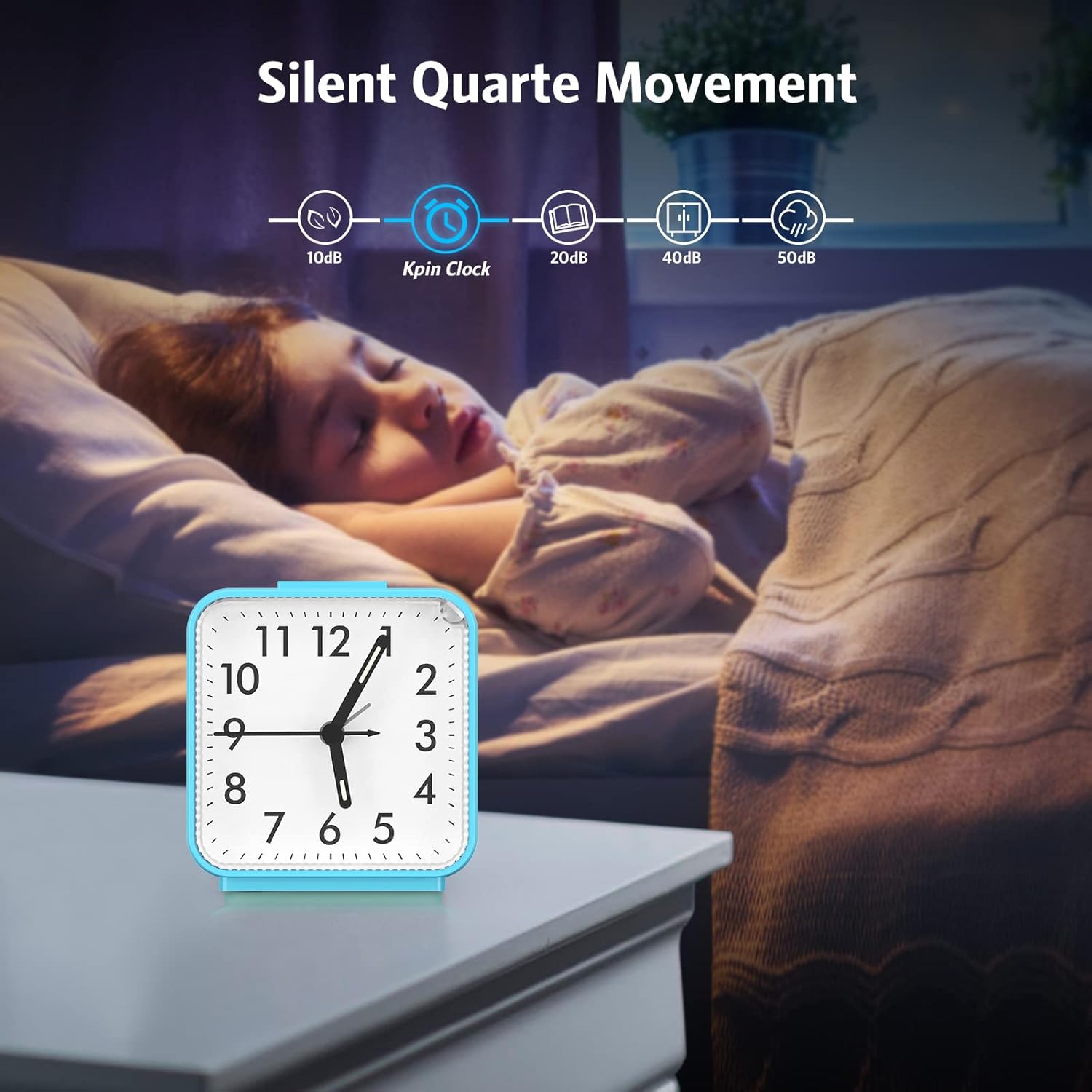 AMIR Analog Alarm Clock with Snooze and Light