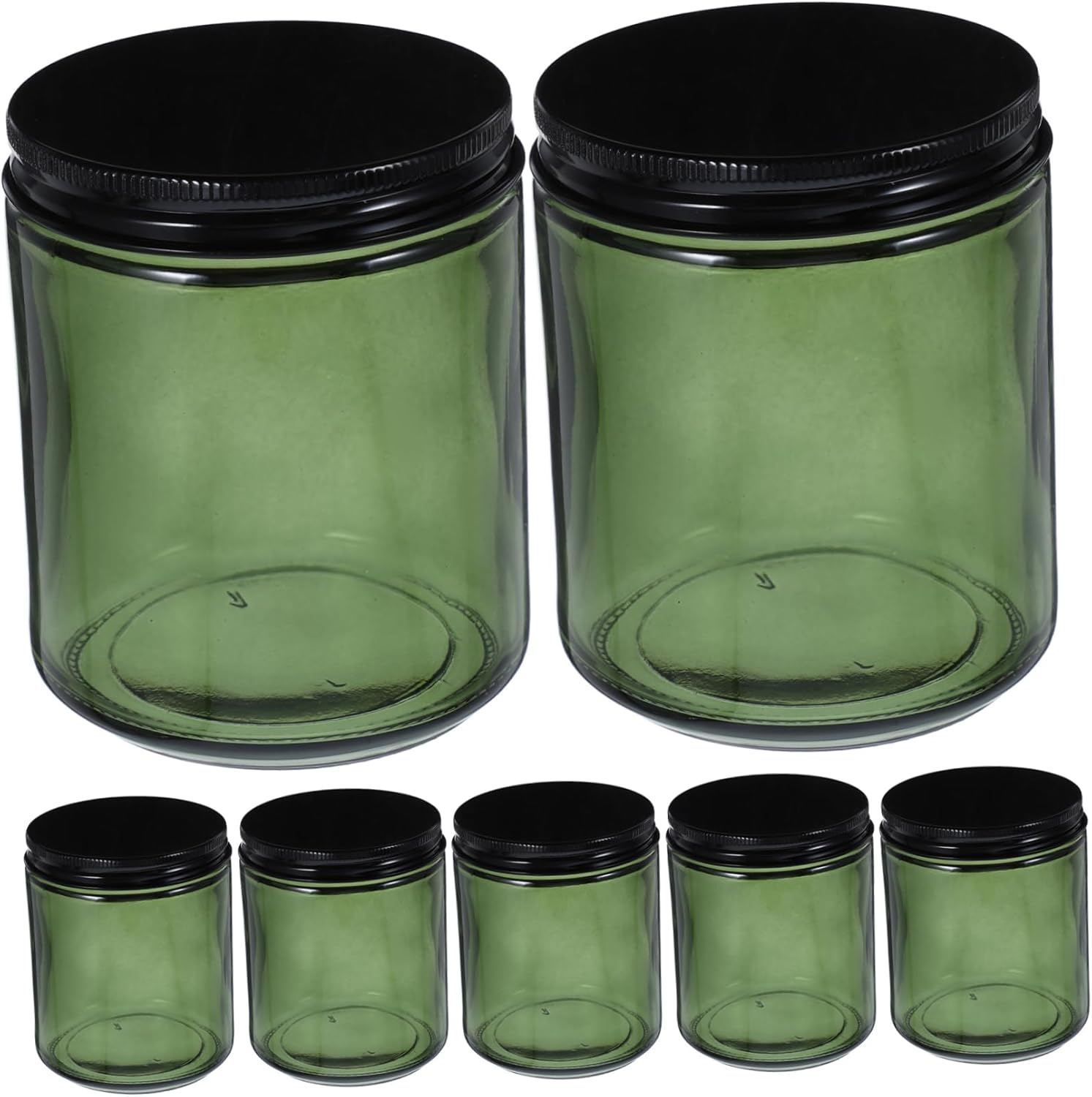 STOBAZA 12 Pcs 250Ml Glass Candle Jars with Lids