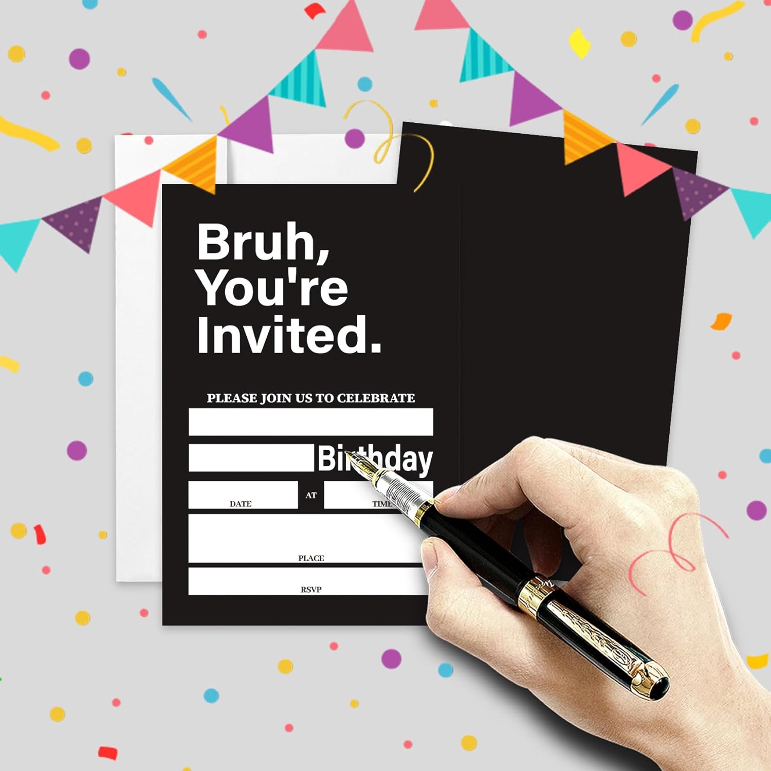 AEHIE 20 Piece Boys Birthday Invitations With Envelopes