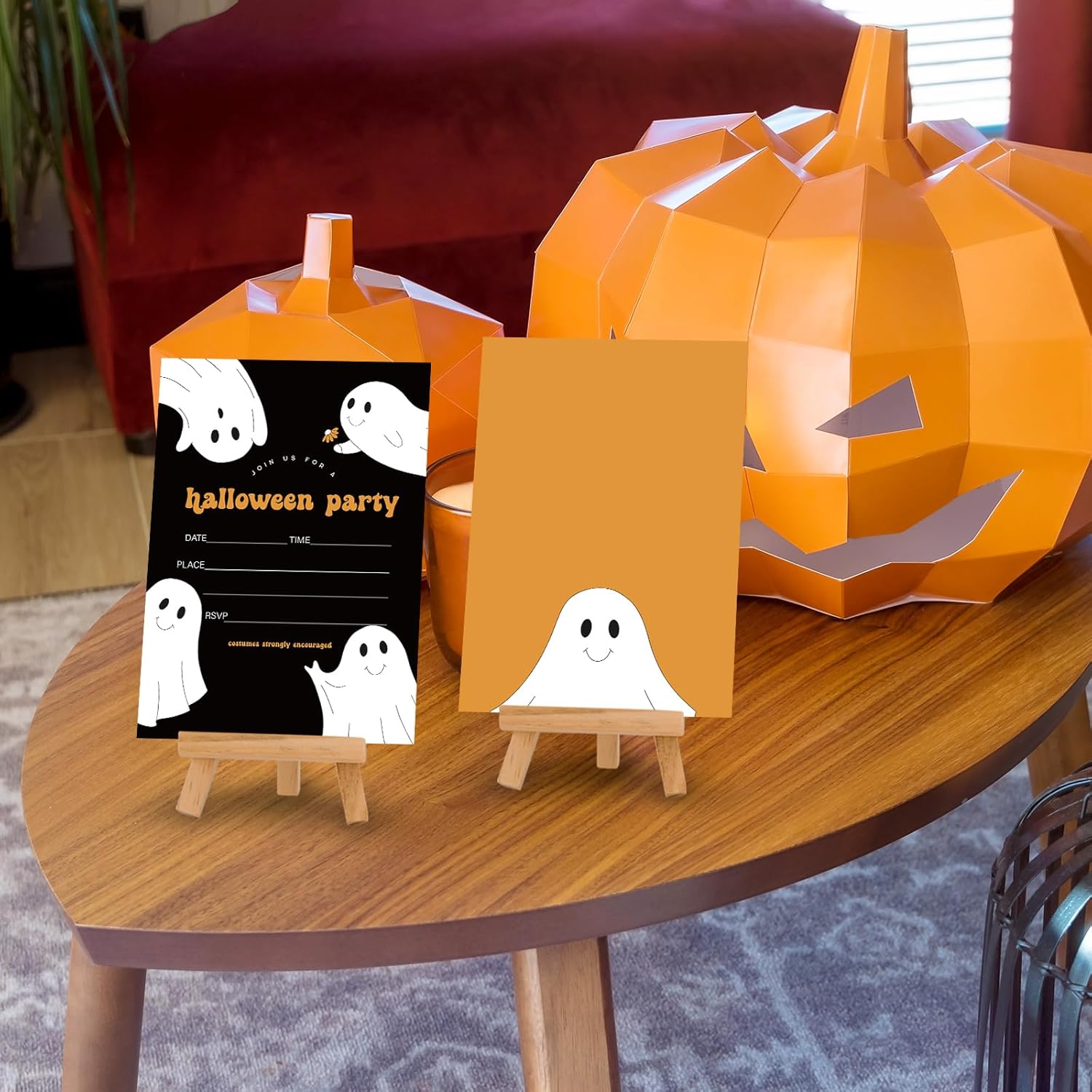 Whaline Halloween Invitation Set of 25 with Envelopes