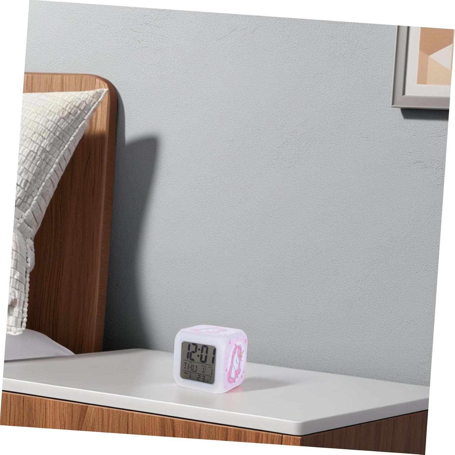 Zerodeko LED Unicorn Alarm Clock with Silent Mute Function