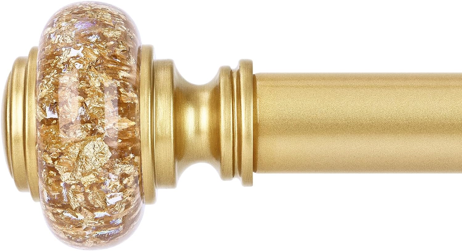 Gold Curtain Rods 48 to 84 Inch Vintage Crystal Finials
