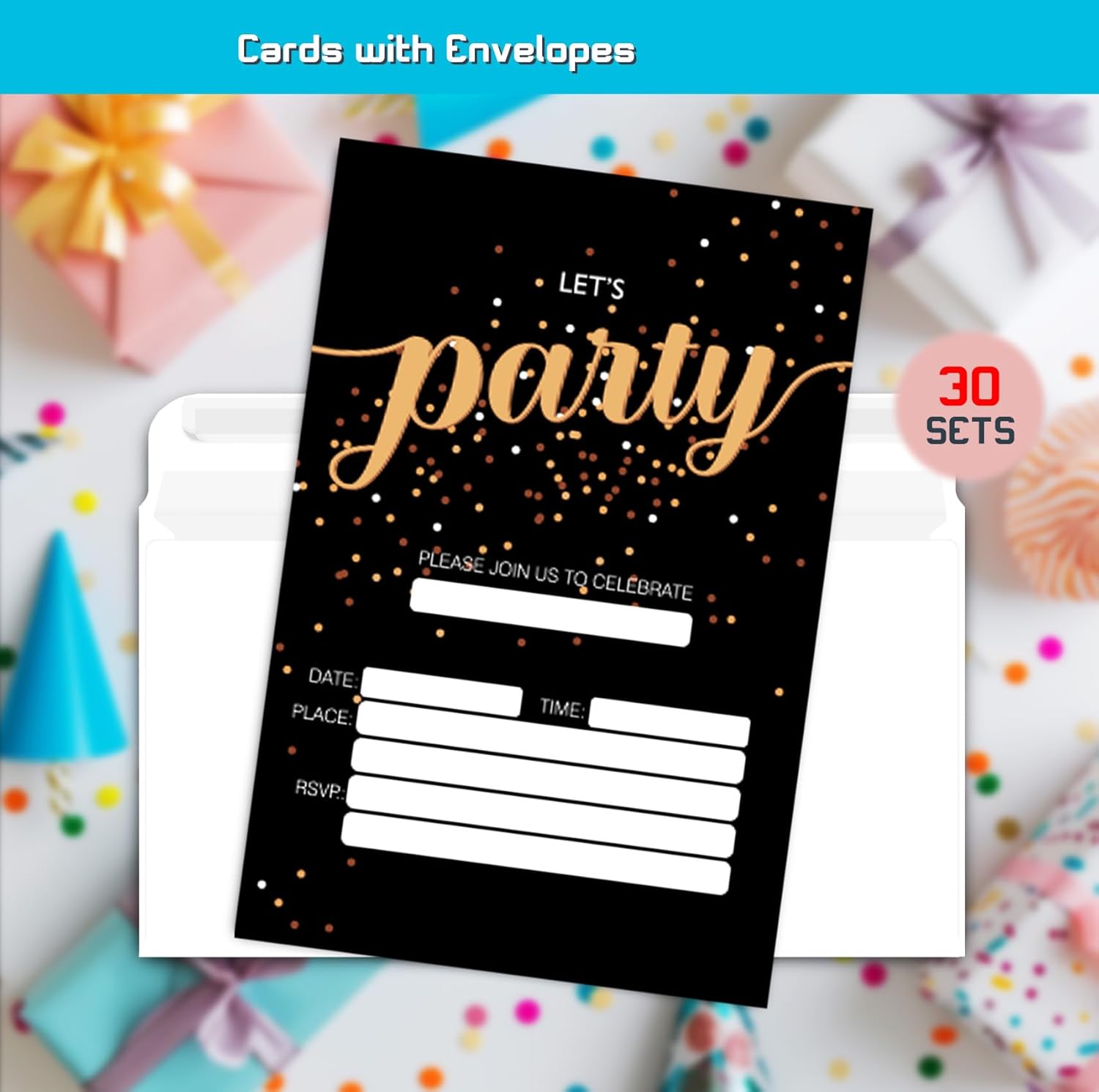 Lets Party Birthday Invitations for Kids Teens and Adults