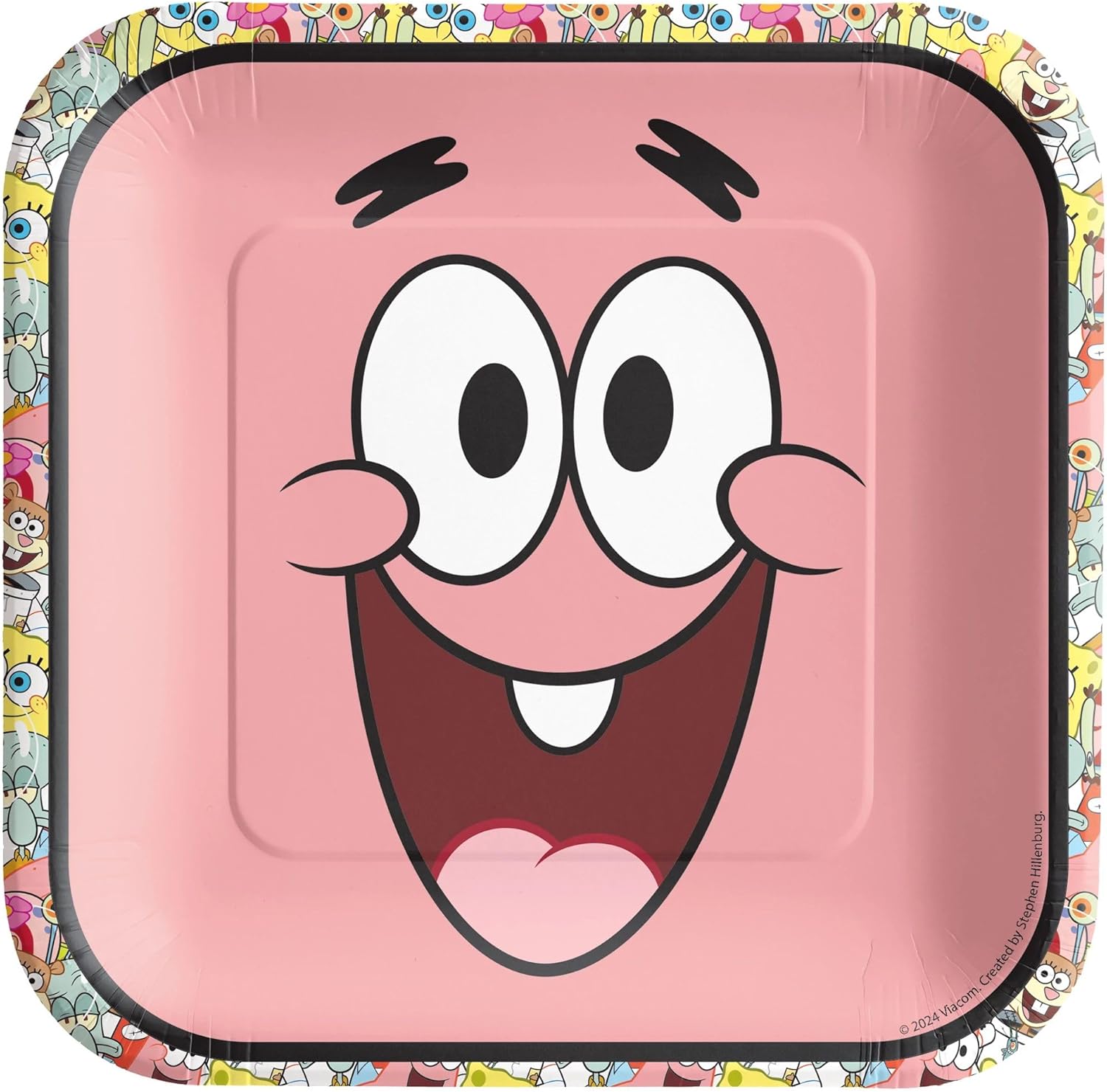 Spongebob Square Plates 7 Pack of 8 Fun Partyware
