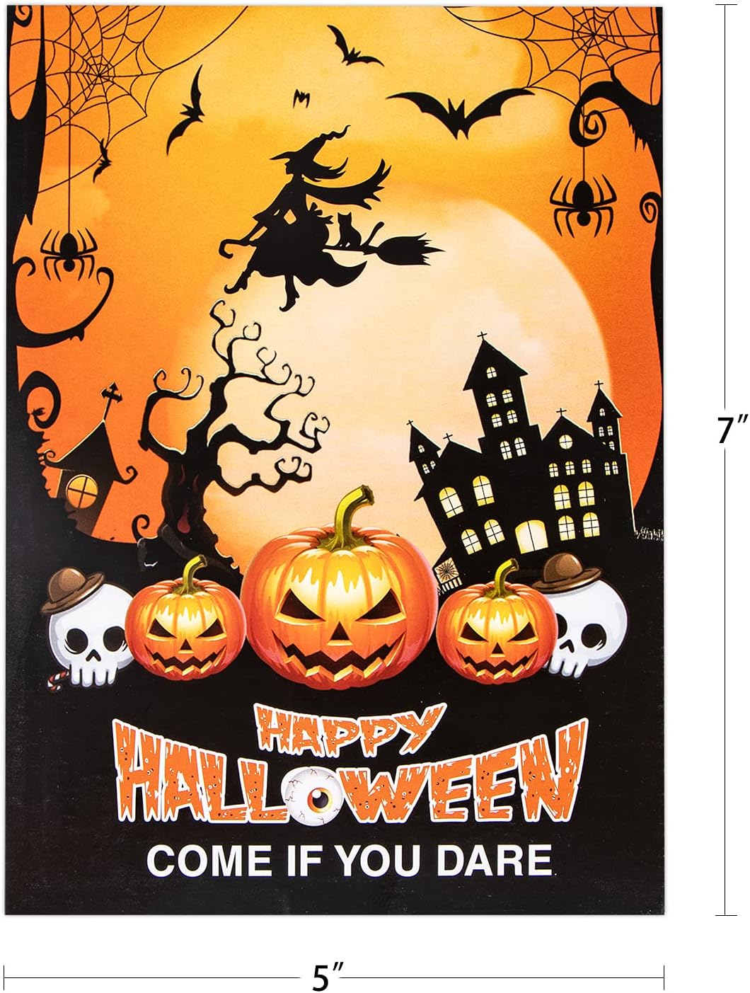 XJF Halloween Party Invitation Cards for Kids 5x7 12pcs with Envelopes
