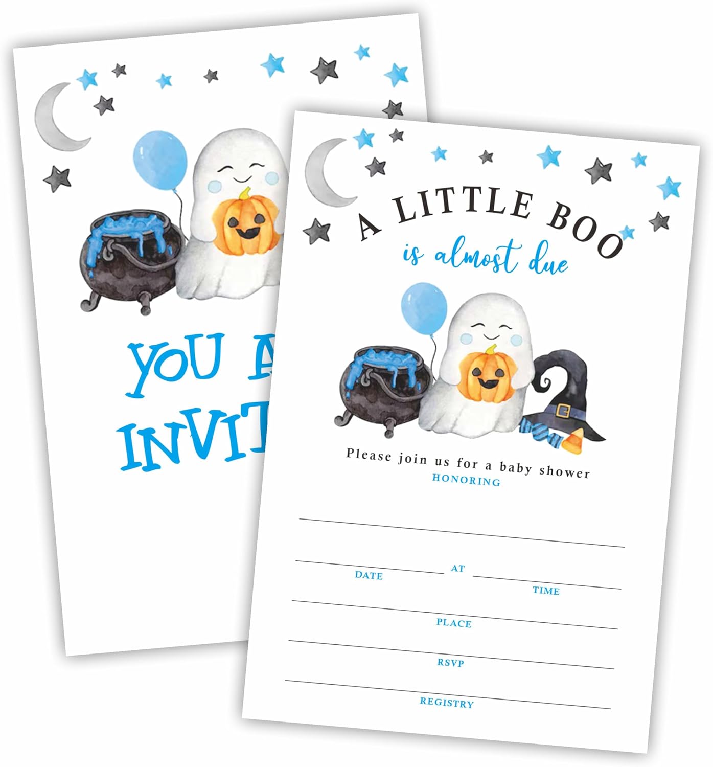 25 Halloween Baby Shower Invitations With Envelopes