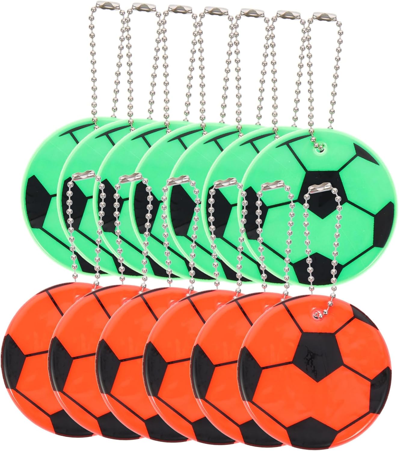 12pcs Reflective Soccer Party Favors Hanging Decor Keychain
