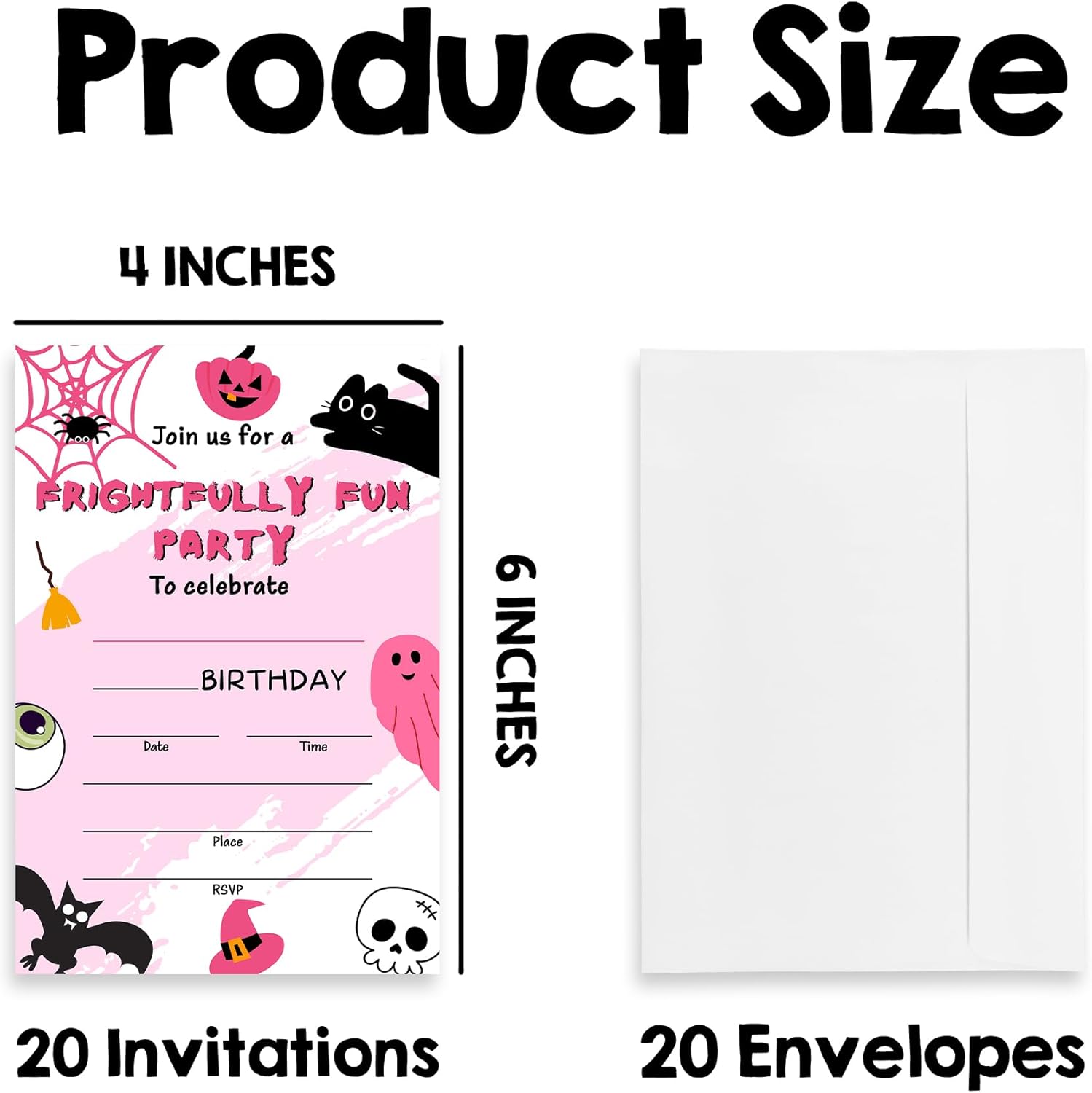 Cudwid Halloween Party Invitations 20 Fill In