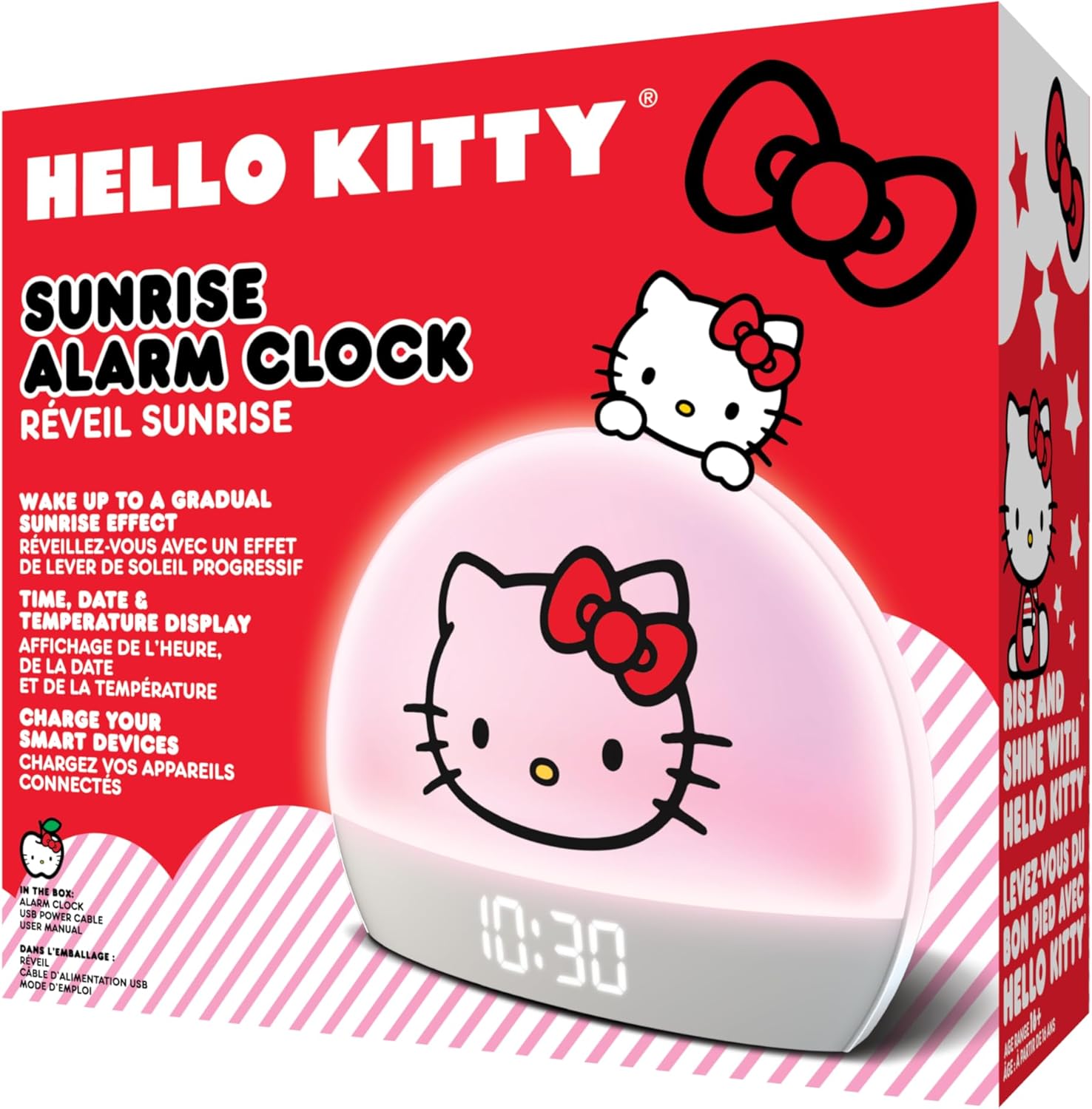 Hello Kitty Sunrise Alarm Clock with USB Charging
