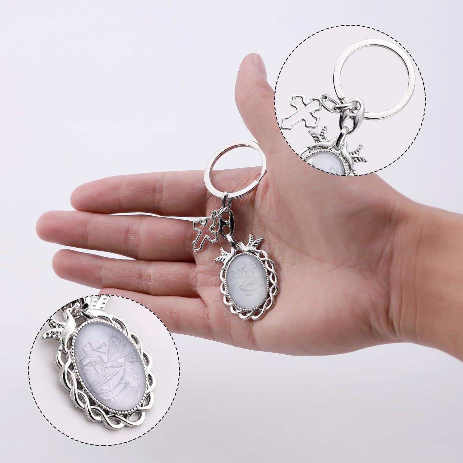 12 Pcs Holy Spirit Keychain Baptism Party Favors