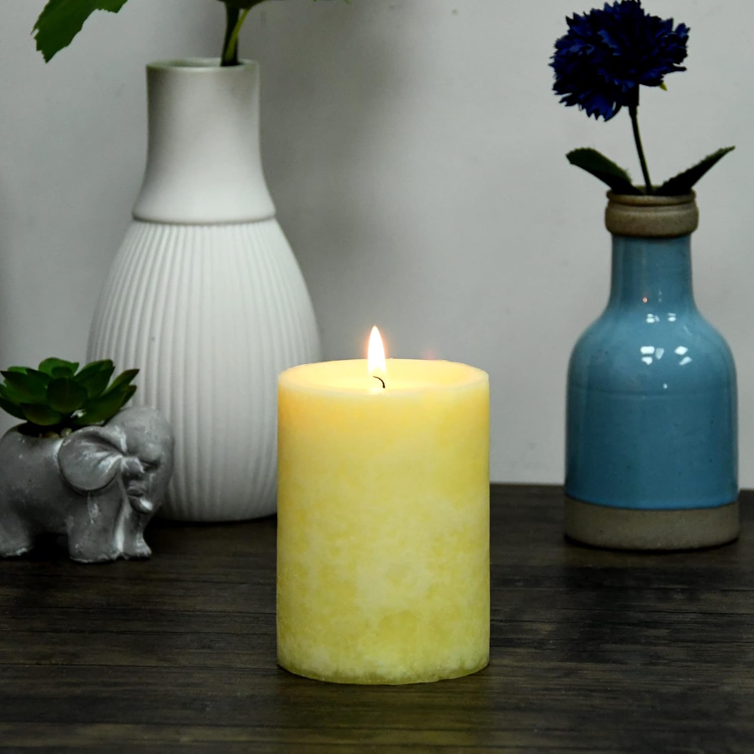 Jeco 3 x 4 Inch Ivory Vanilla Pillar Candle