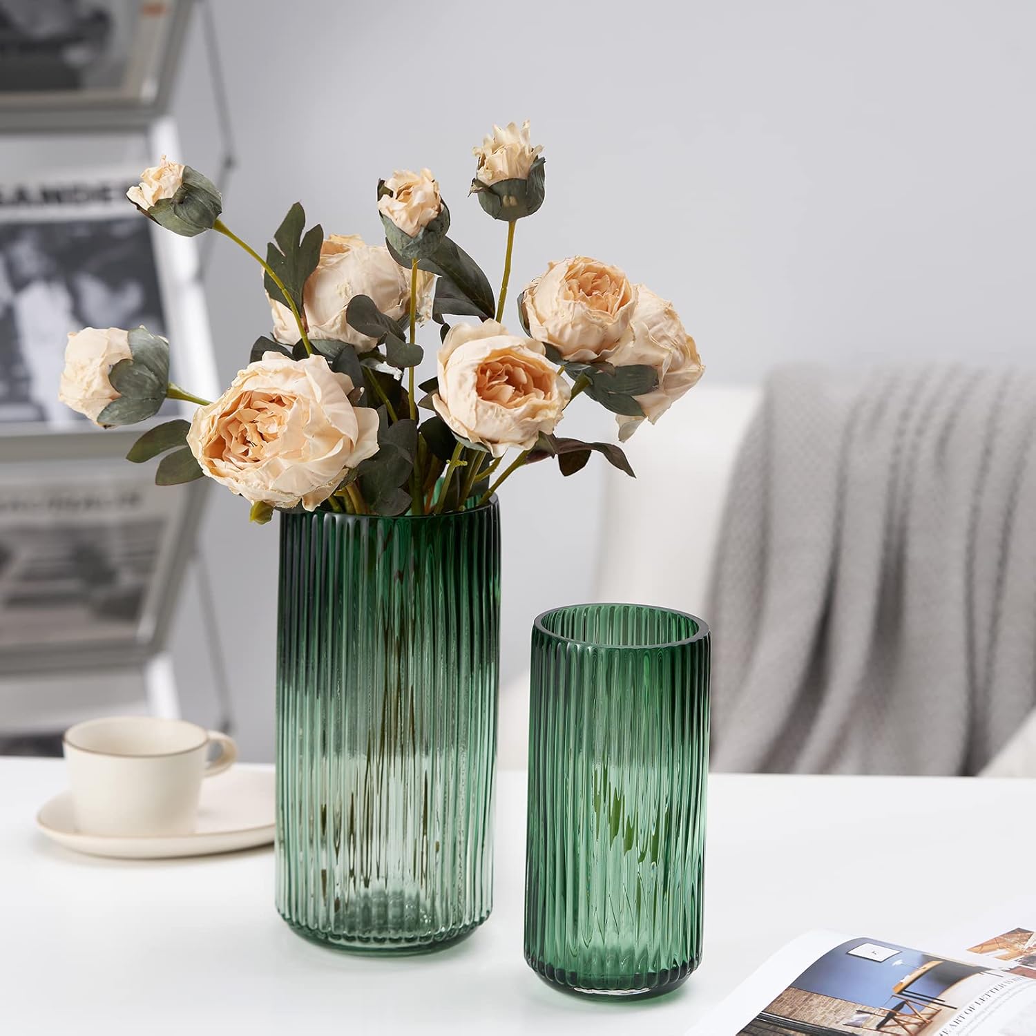 TIMEFOTO 75 Inch Thickened Glass Flower Vase