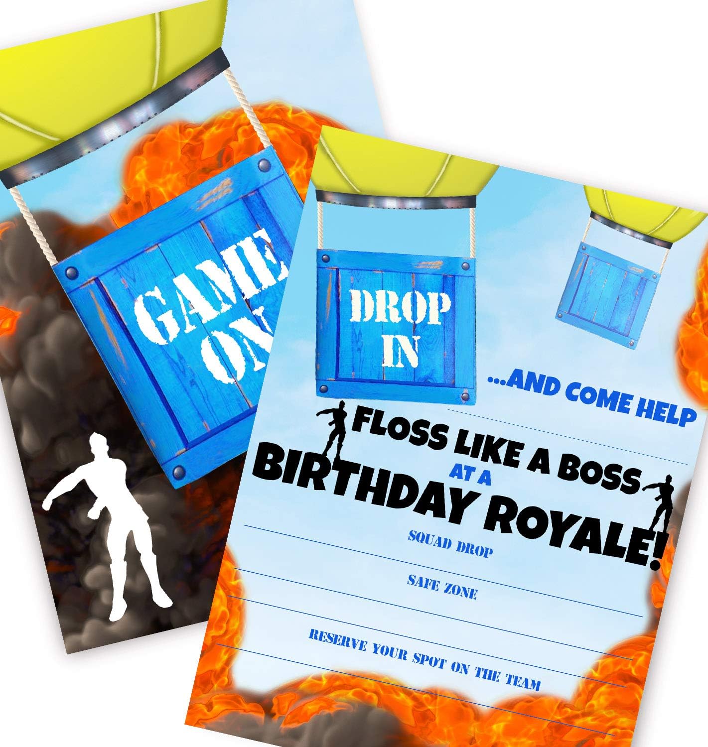 Gaming Battle Party Invitations 20ct Double Sided