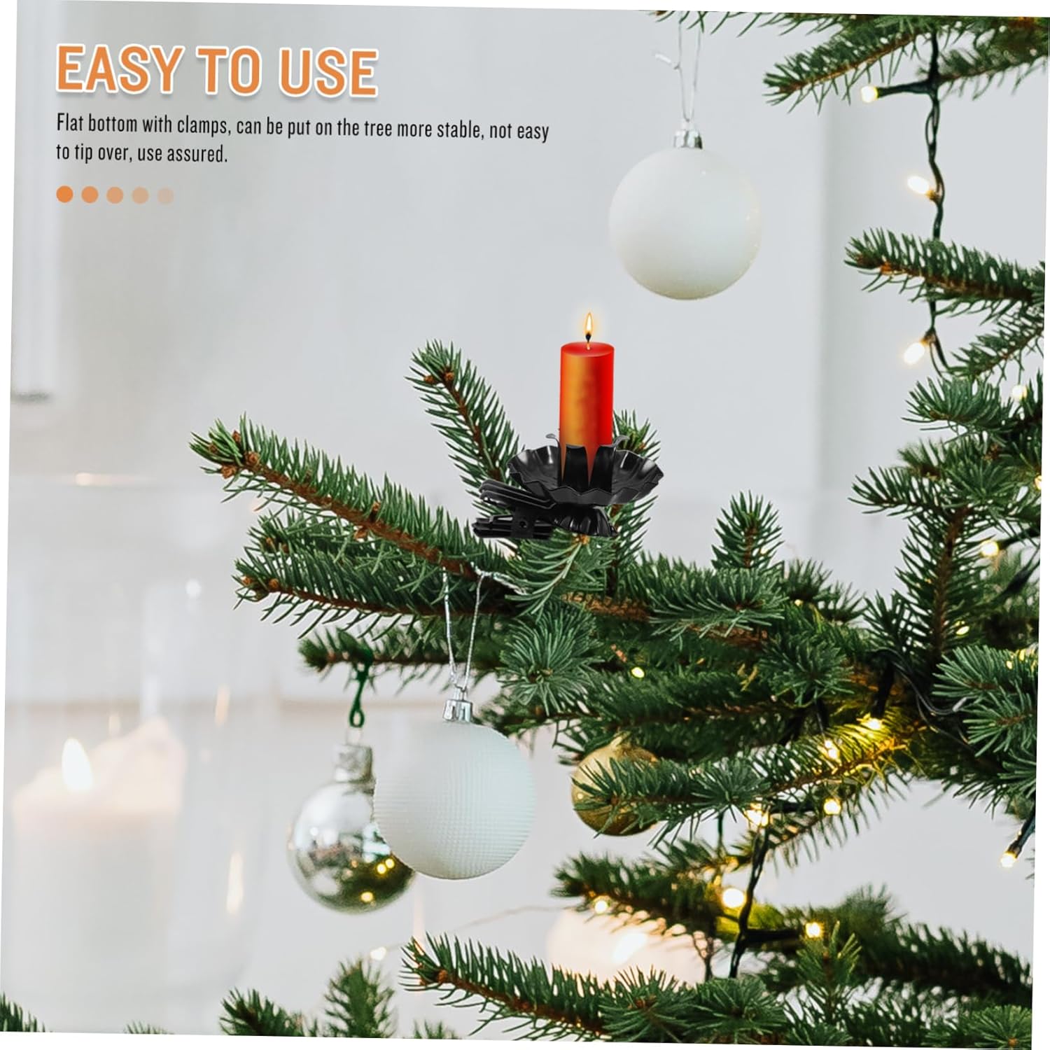 STOBAZA 10pcs Metal Candle Clips for Christmas Tree