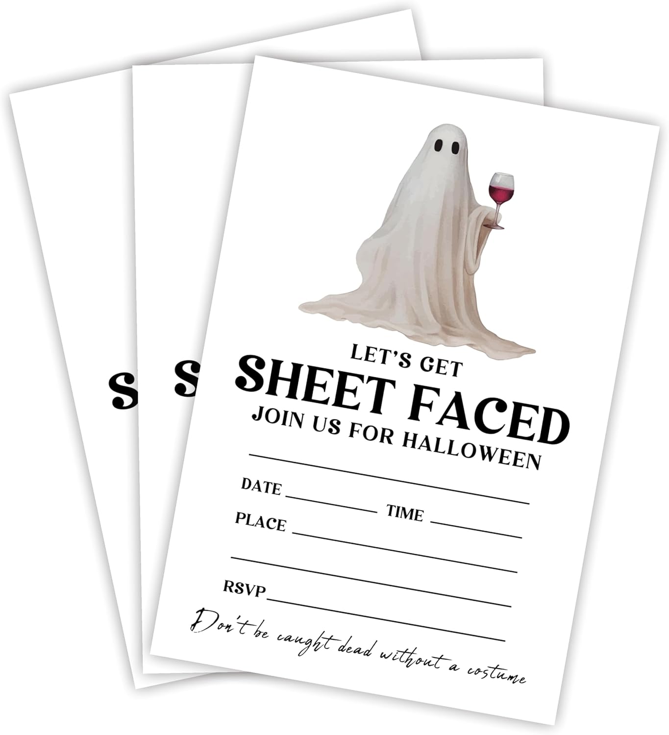 EXW Halloween Party Invitations With Envelopes - 20 Set