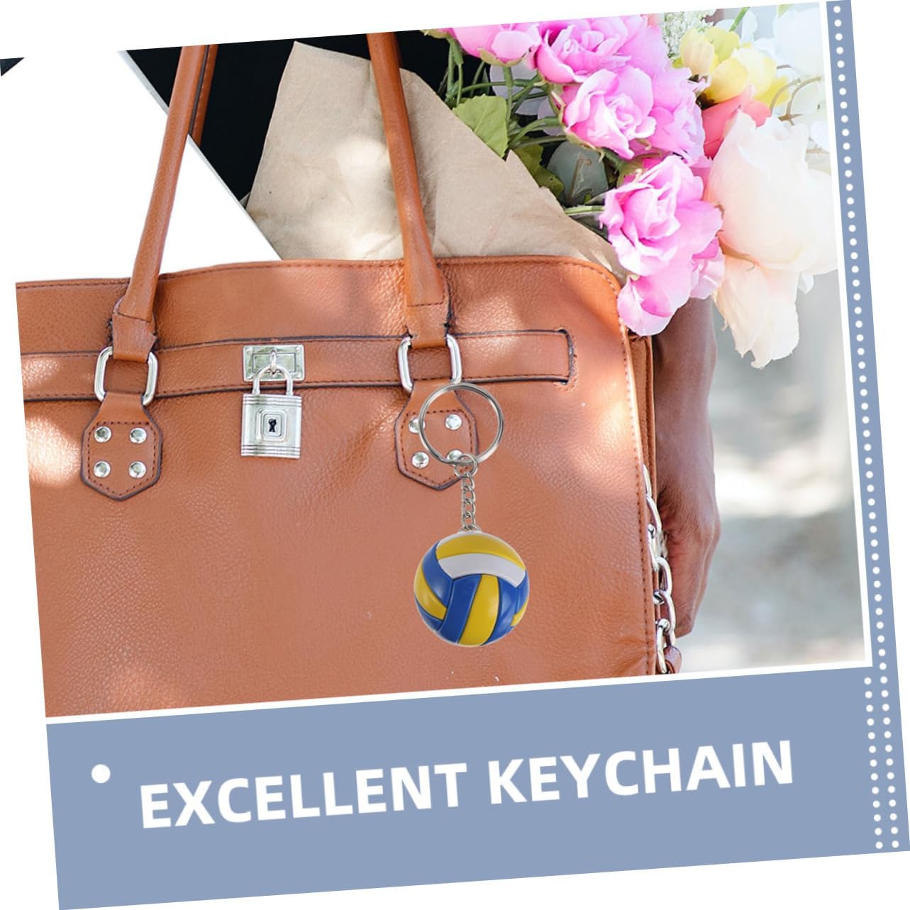 Adorable Volleyball Keychain Pendant for Fans and Players