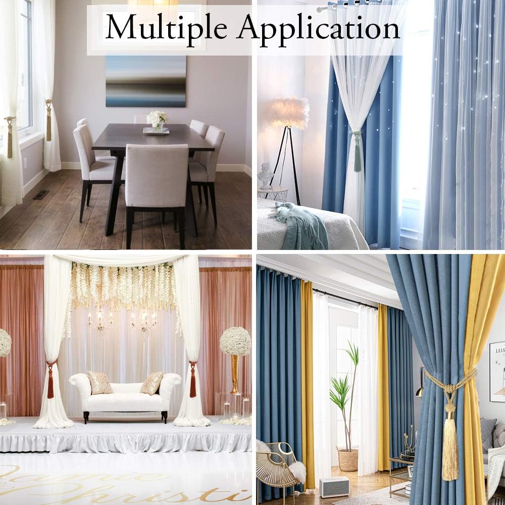 BEL AVENIR Green Curtain Holdbacks 4 Pack