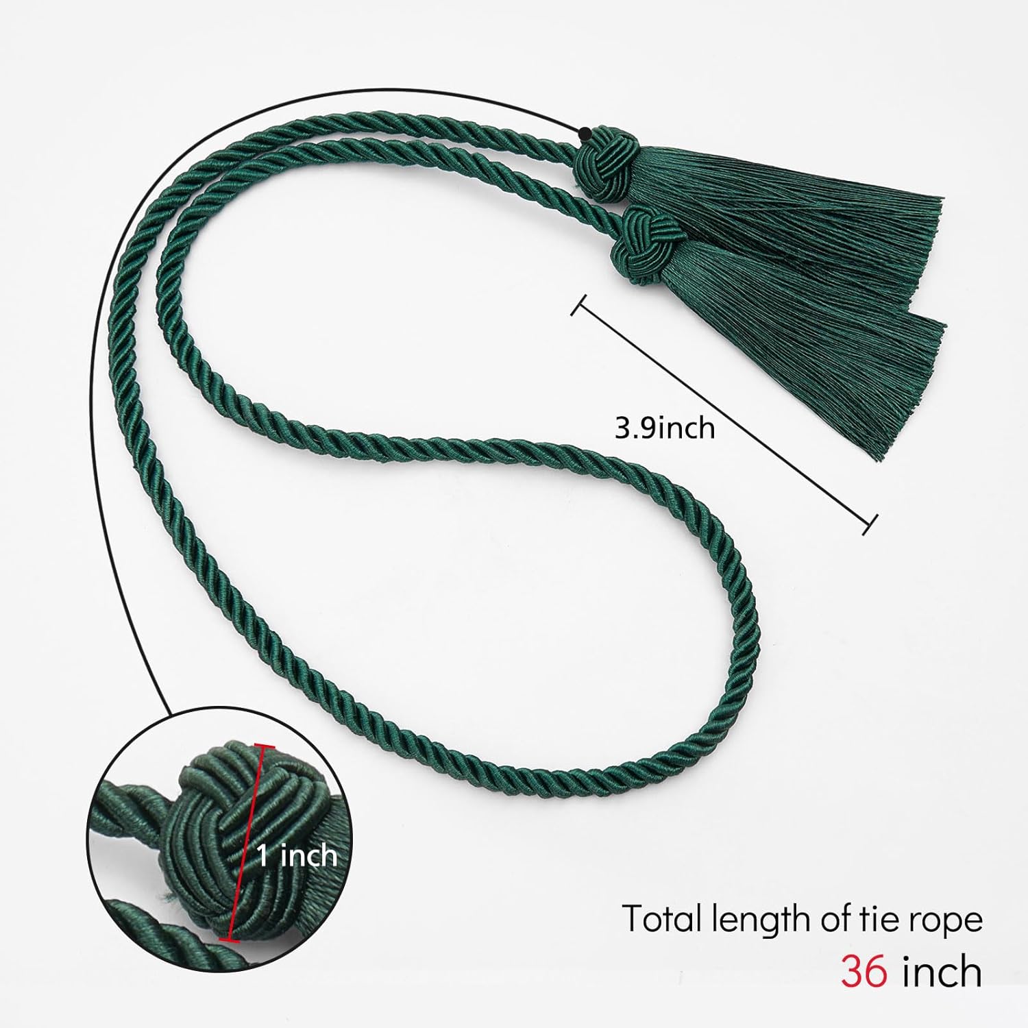 NICEEC 4 Pack Double-Ended Tassel Curtain Tiebacks