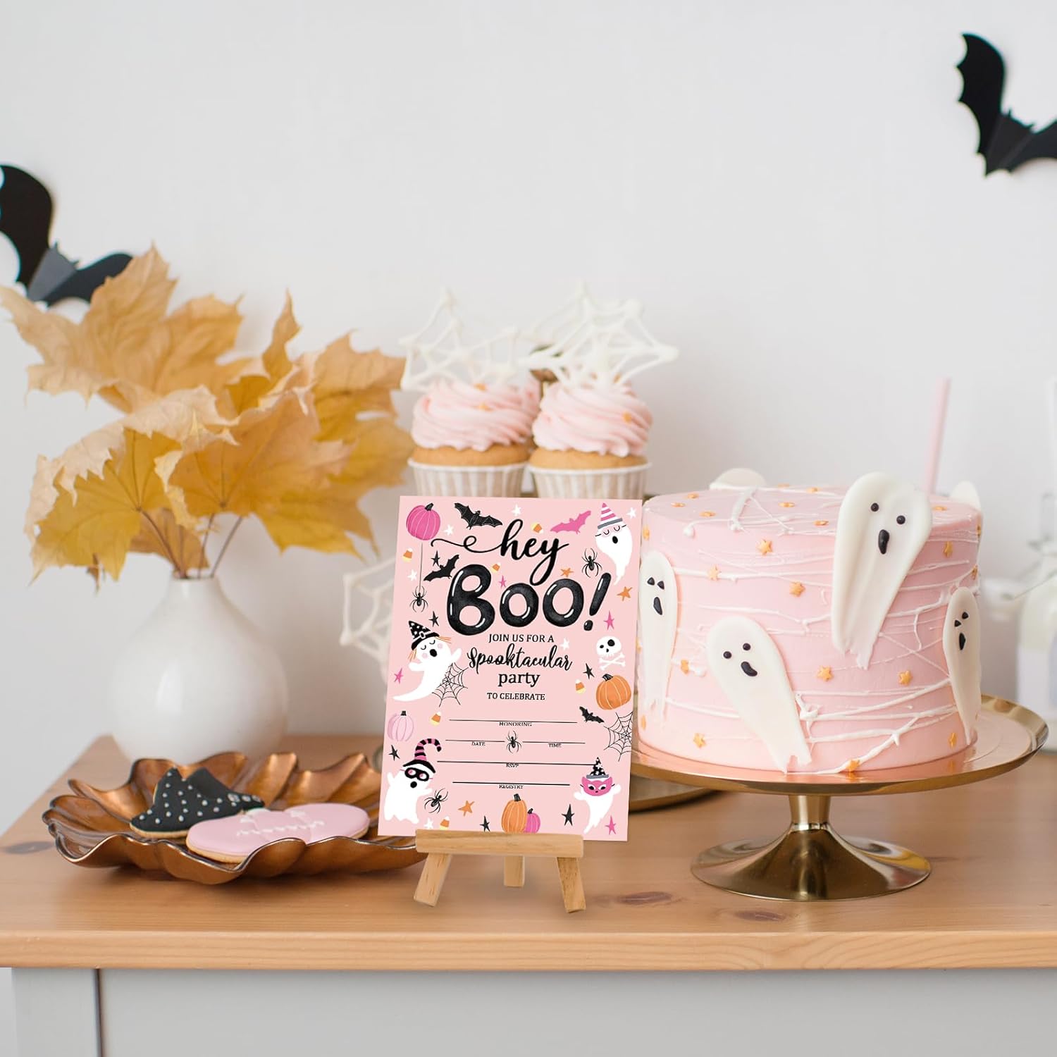 Whaline 25 Halloween Boo Invitations with Envelopes and Stickers