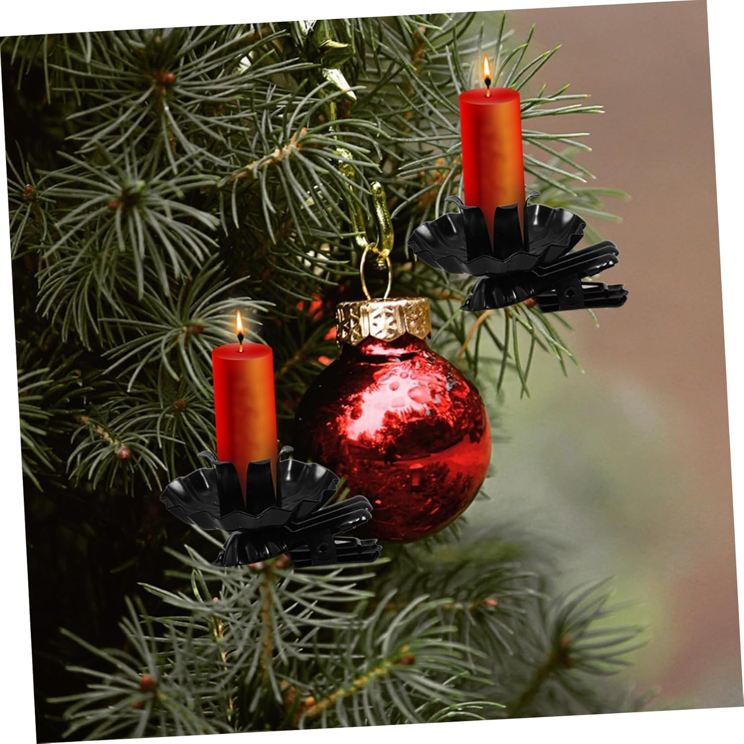 STOBAZA 10pcs Metal Candle Clips for Christmas Tree
