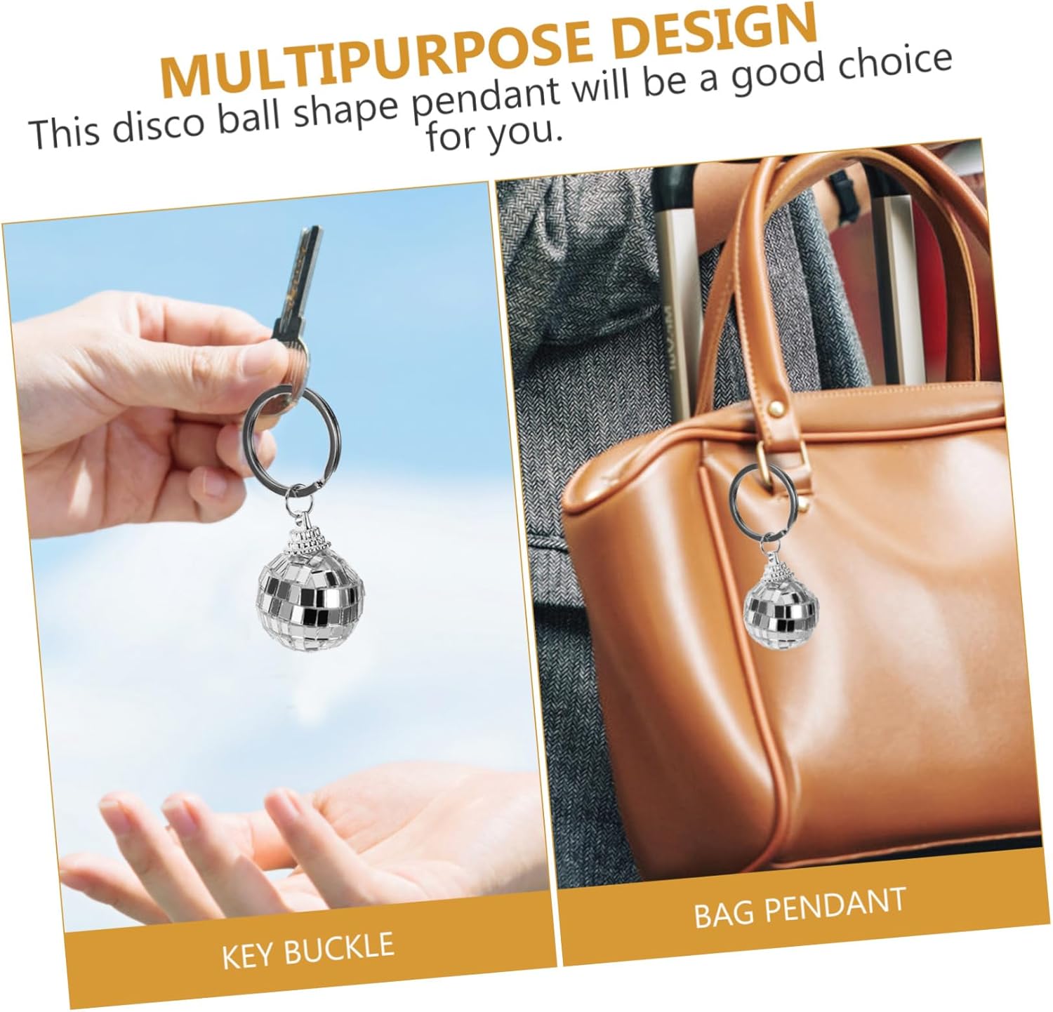Disco Ball Keychain Pendant for Bags and Keys