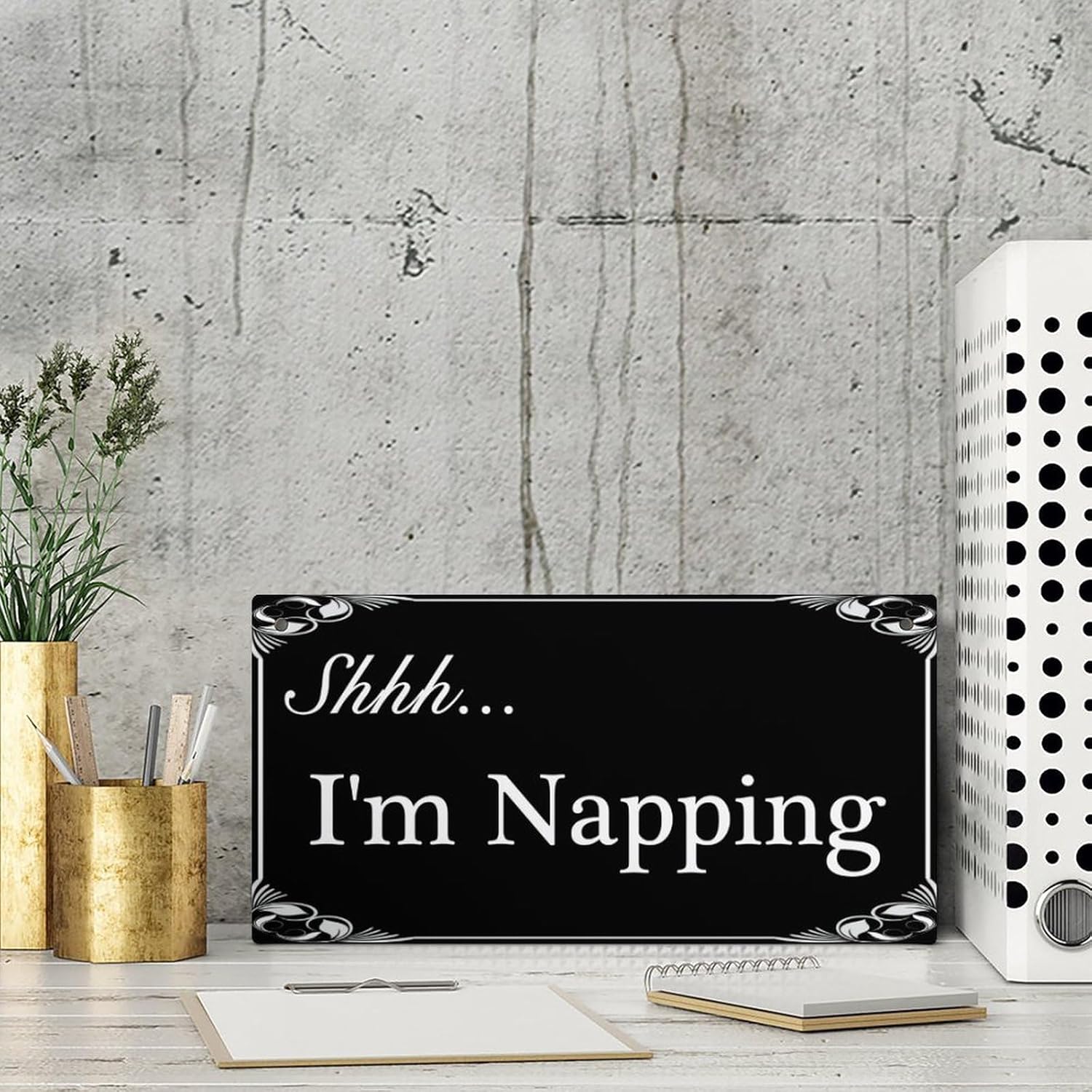 Shhh Im Napping Hanging Sign Decor Wooden 12x6