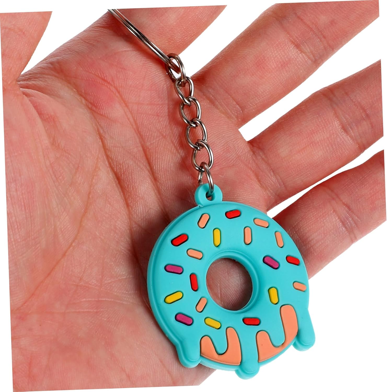 12pcs Cute PVC Donut Keychain Pack