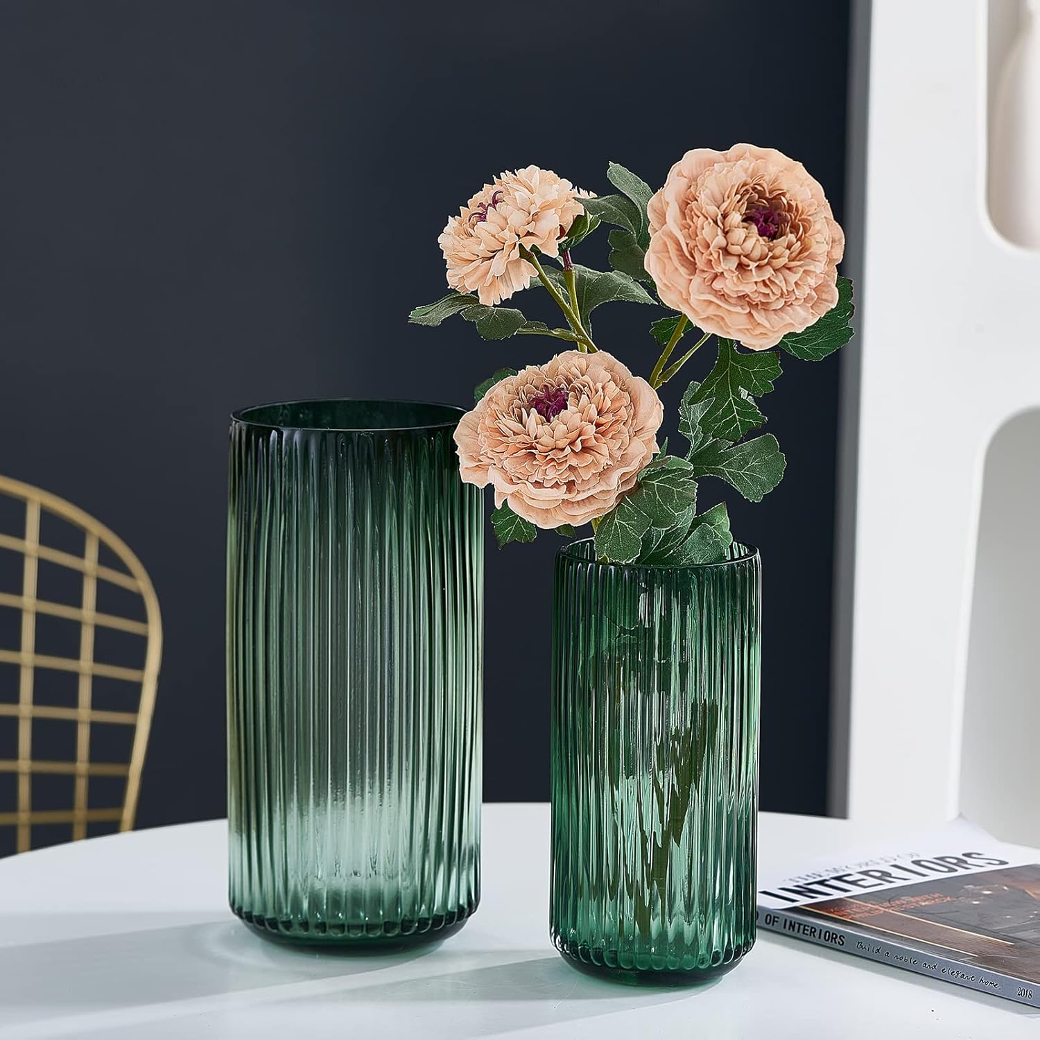 TIMEFOTO 75 Inch Thickened Glass Flower Vase
