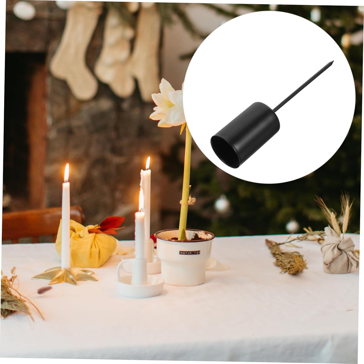 5pcs Candle Cup Spike for Christmas Tree Holiday Decor