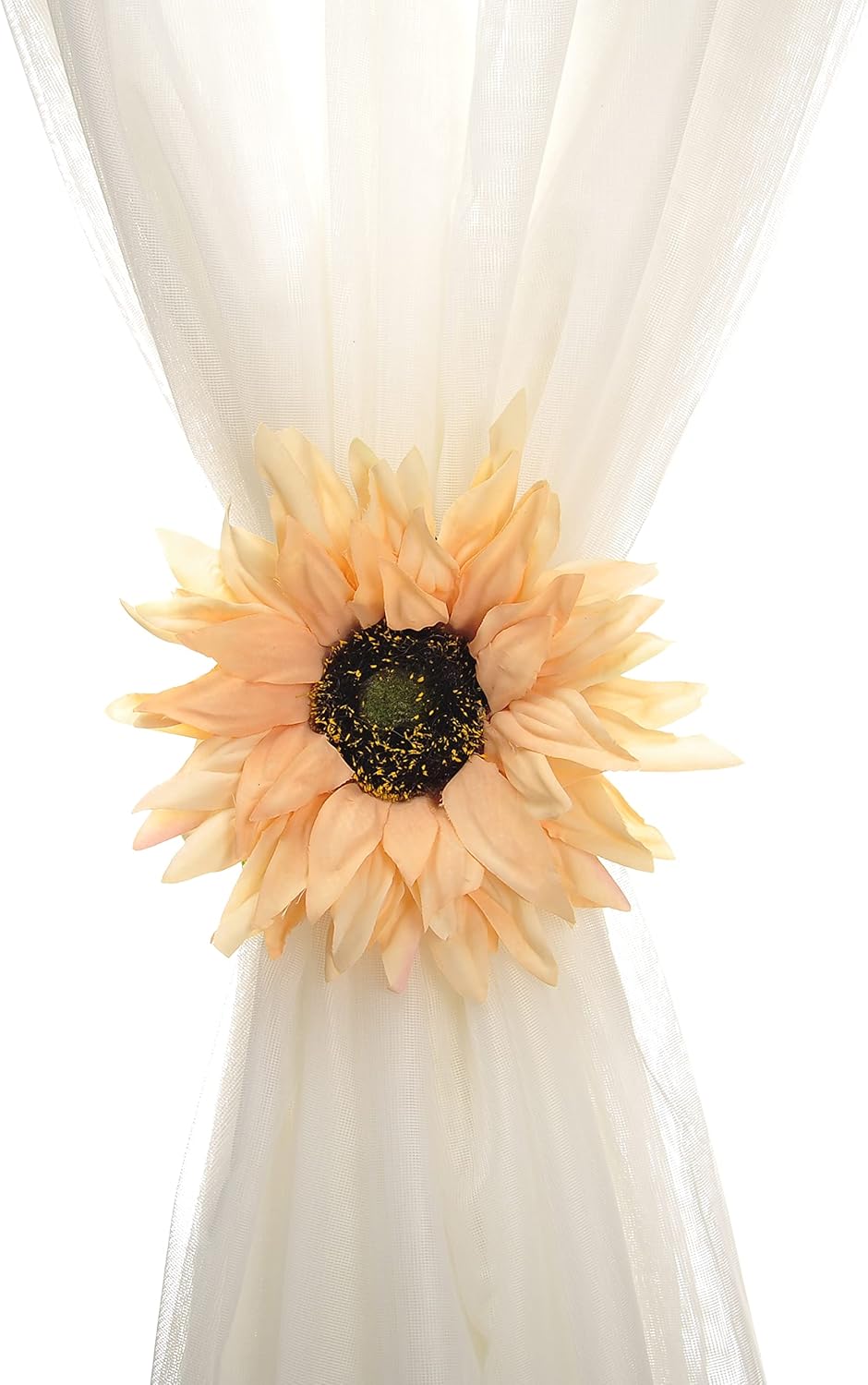 SUQ I OME 2 Pack Light Yellow Sunflower Curtain Clips