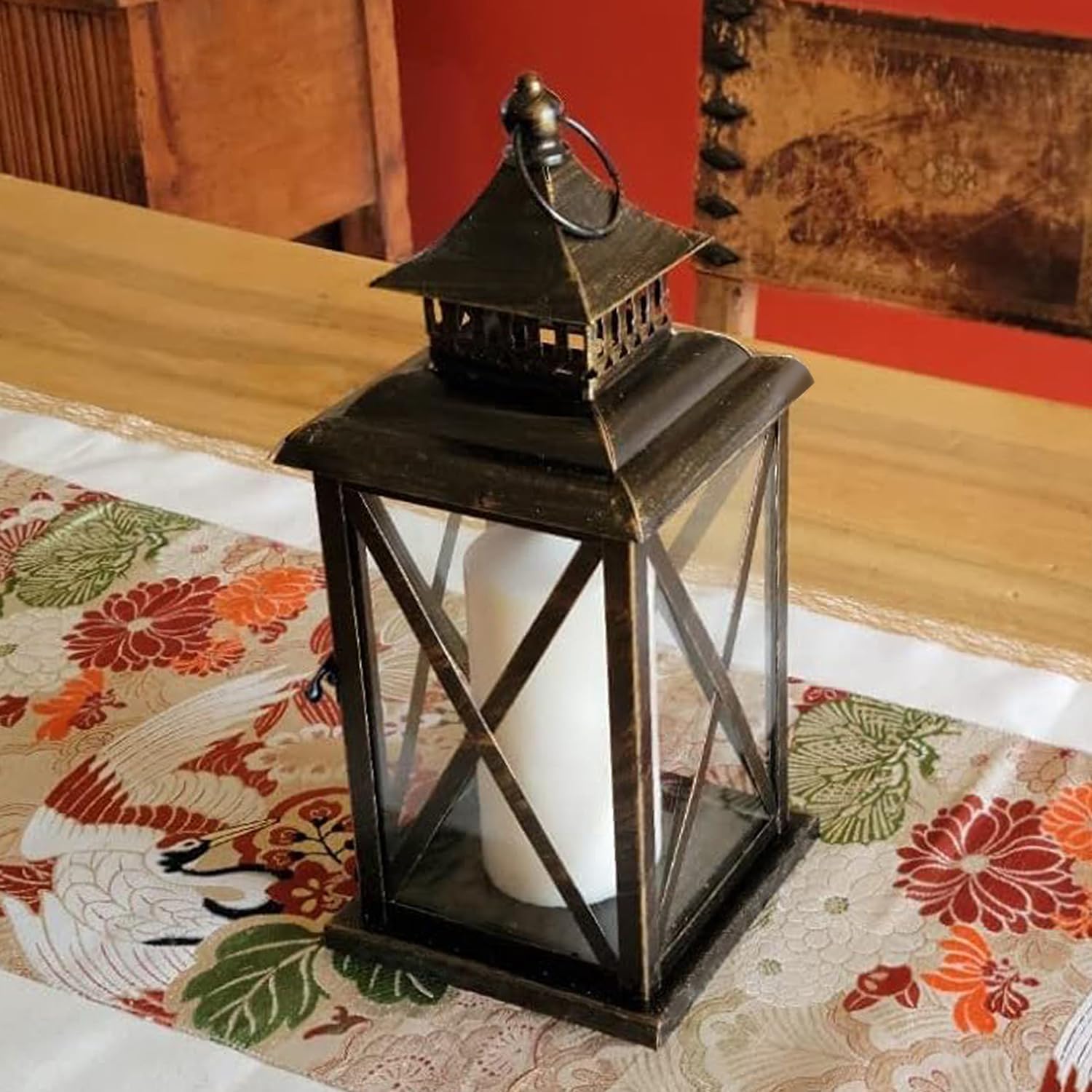 DECORKEY Decorative Candle Lanterns Black Indoor Outdoor
