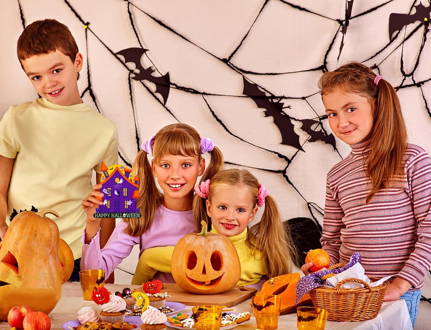 D4DREAM Halloween Party Invitation Cards and Envelopes 12 Pcs Brown Unisex Adult