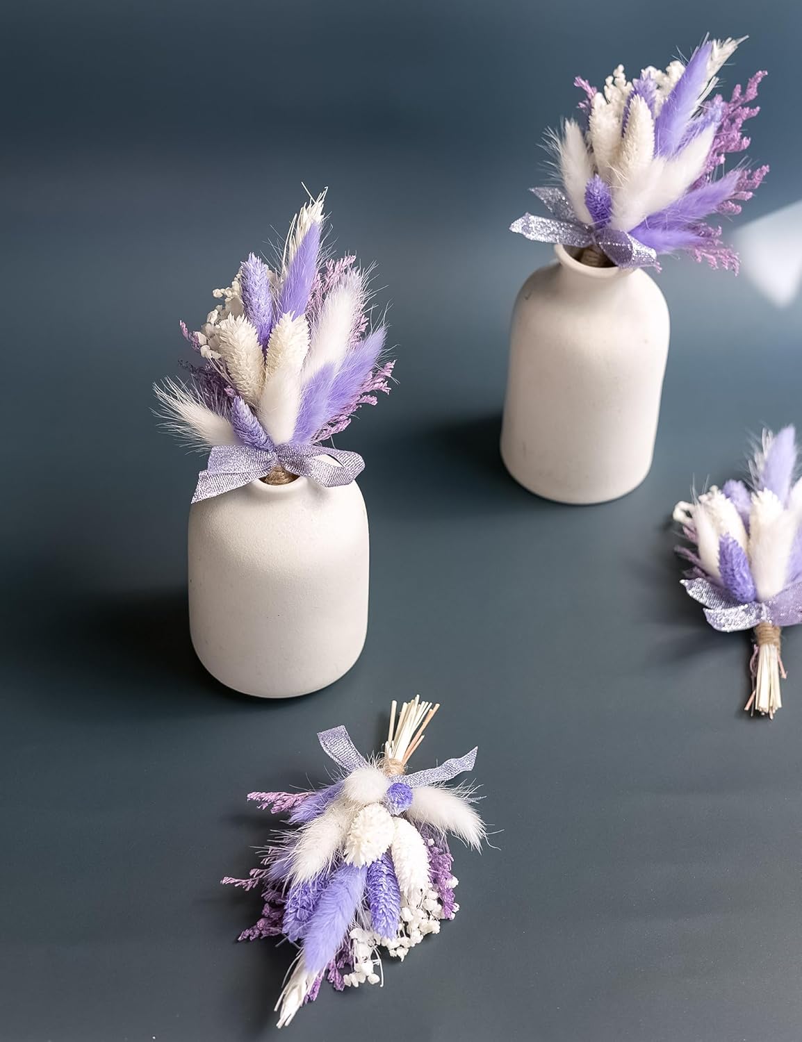 Purple Mini Dried Flower Bouquet Pack of 6
