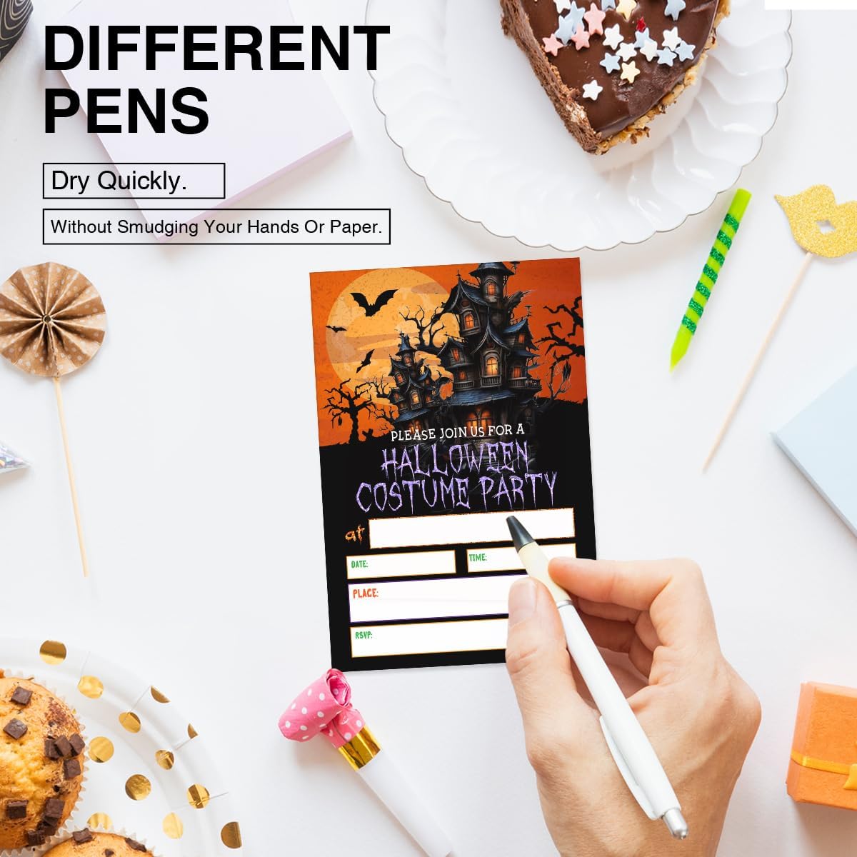 Halloween Costume Party Invitations with Envelopes Set of 20