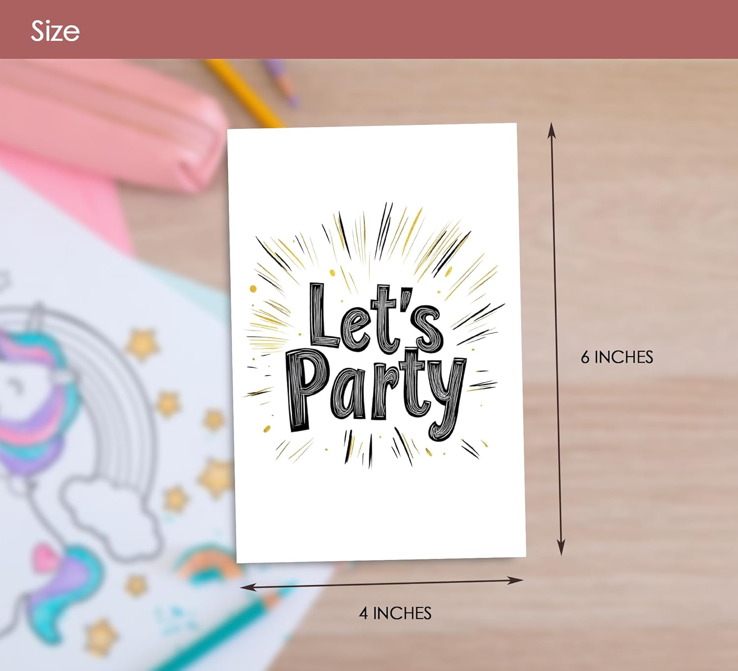 Simple Lets Party Birthday Invitations 30 Sets with Envelopes