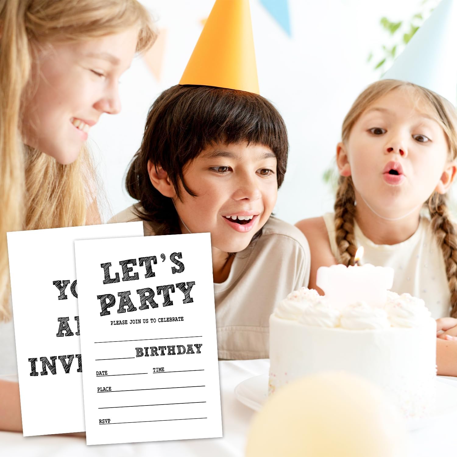 Lets Party Birthday Invitations with Envelopes 20 Set