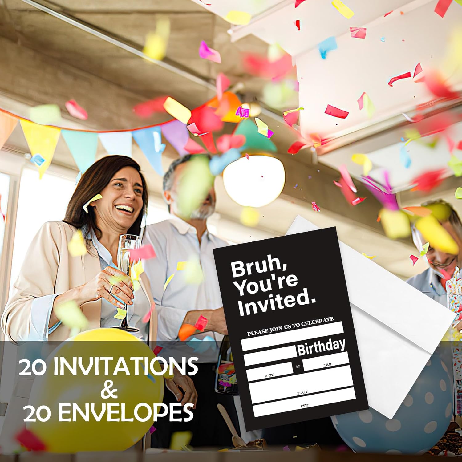 AEHIE 20 Piece Boys Birthday Invitations With Envelopes