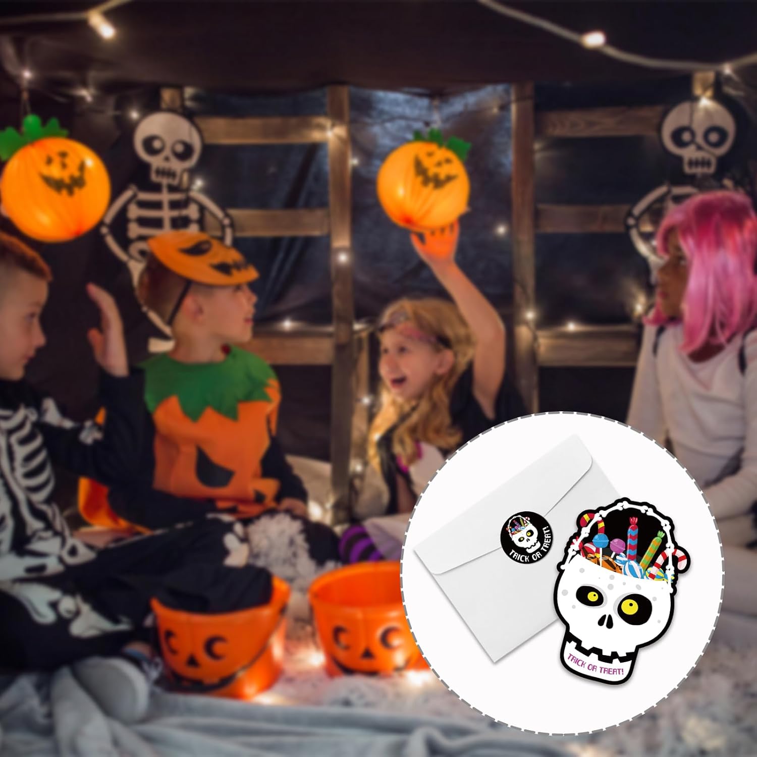 REWIDPARTY Halloween Party Invitations Set of 15