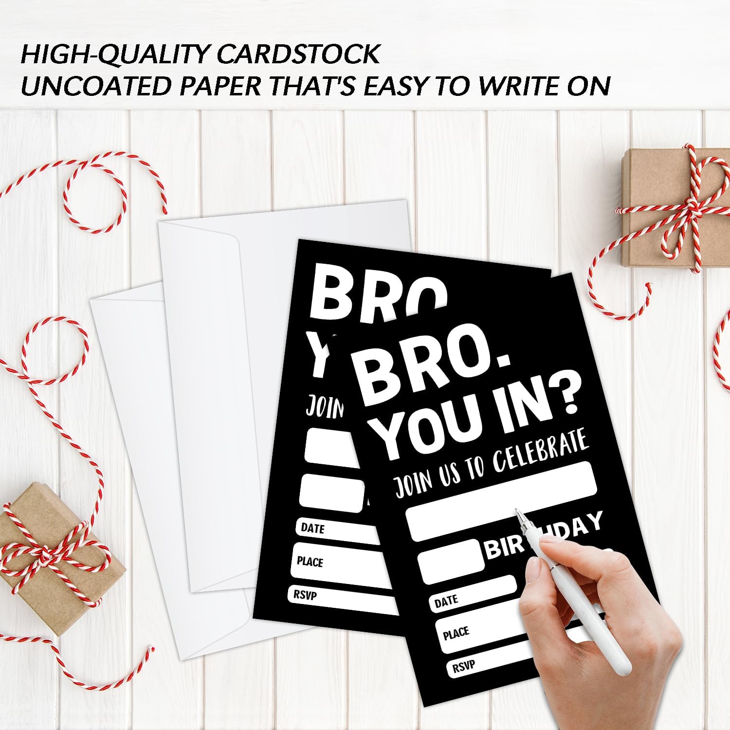 20 Boys Birthday Invitations with Envelopes