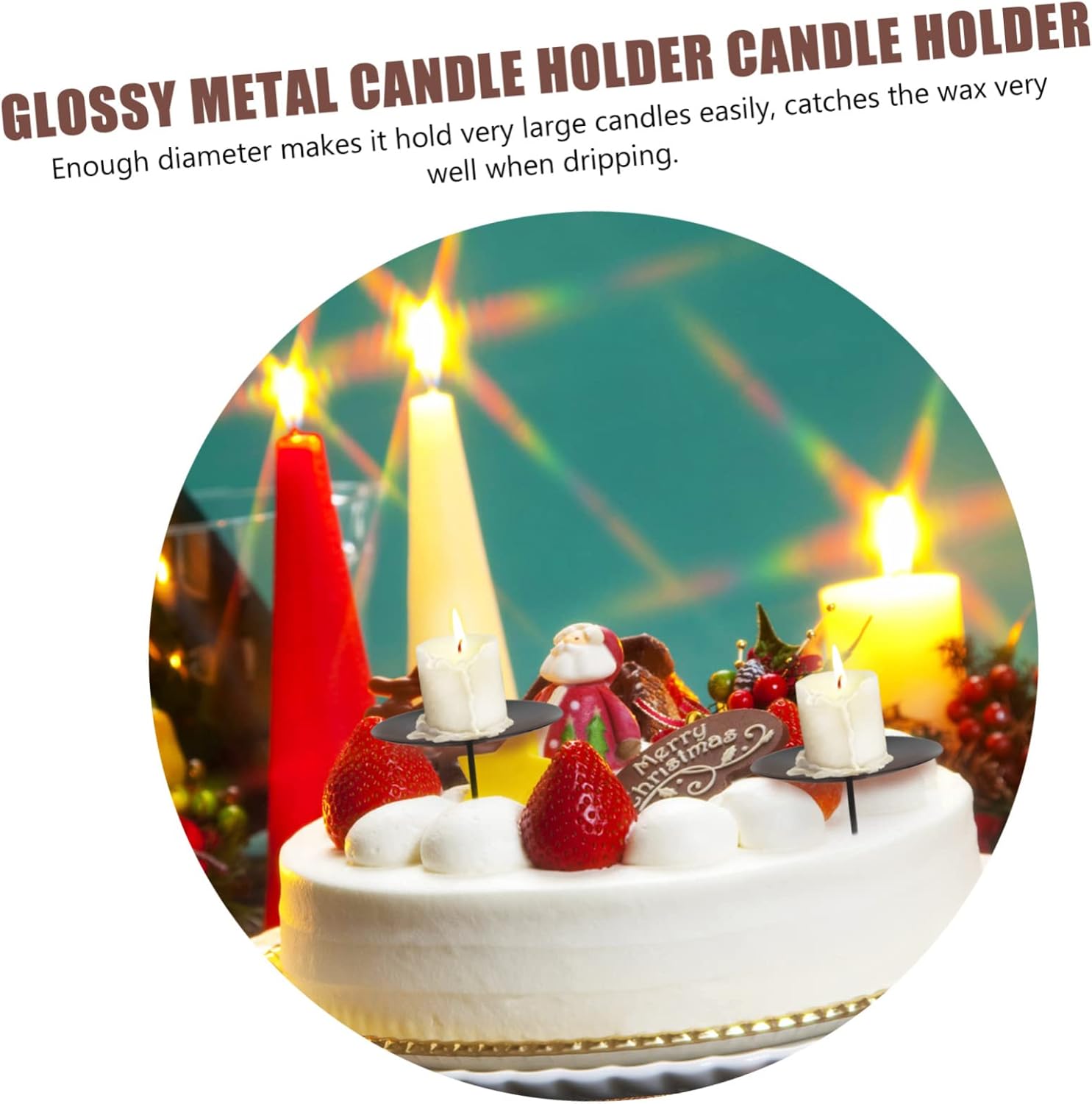 12pcs Christmas Wreath Candle Holders Set