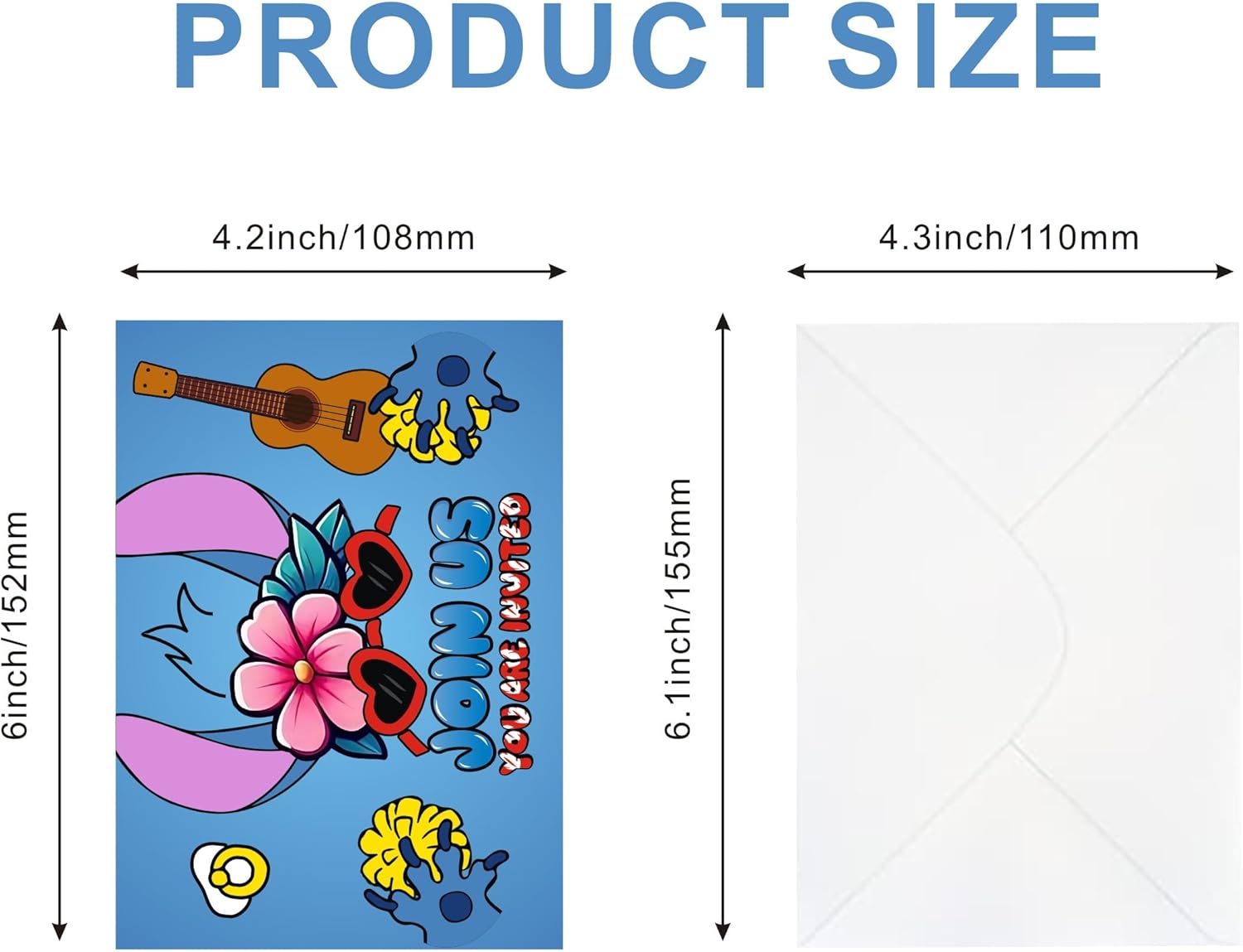 16pcs S-D-Z Birthday Party Invitations with Envelopes