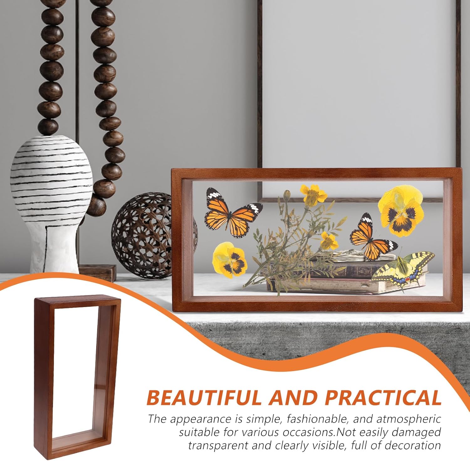 Abaodam Dried Flowers Shadow Box Frame Display Case