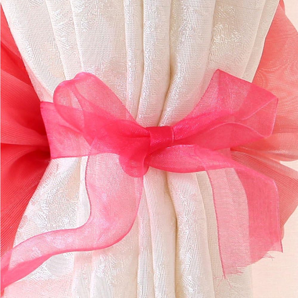Turbokey 3D Rose Flower Curtain Tieback Holdback Set