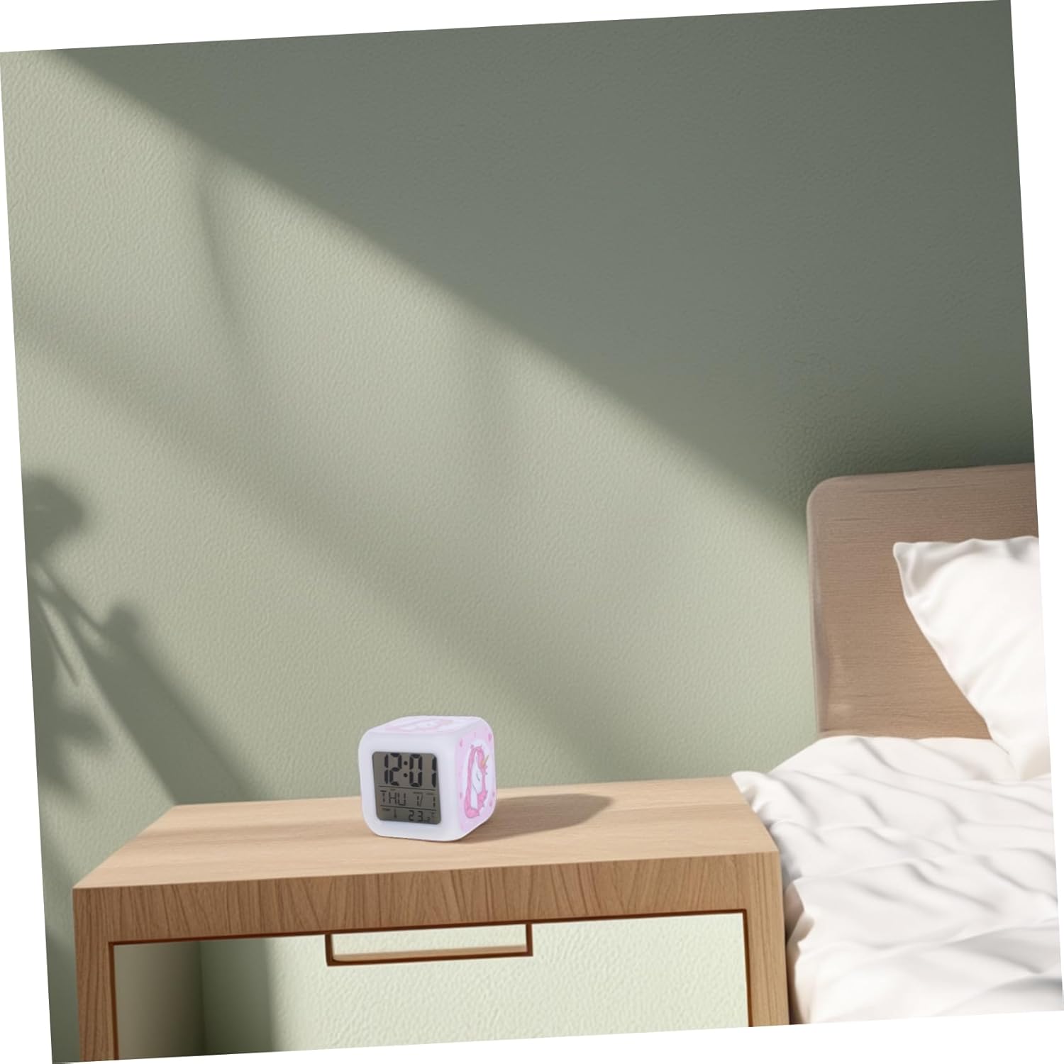 Unicorn LED Alarm Clock Cute Mute Design for Bedroom