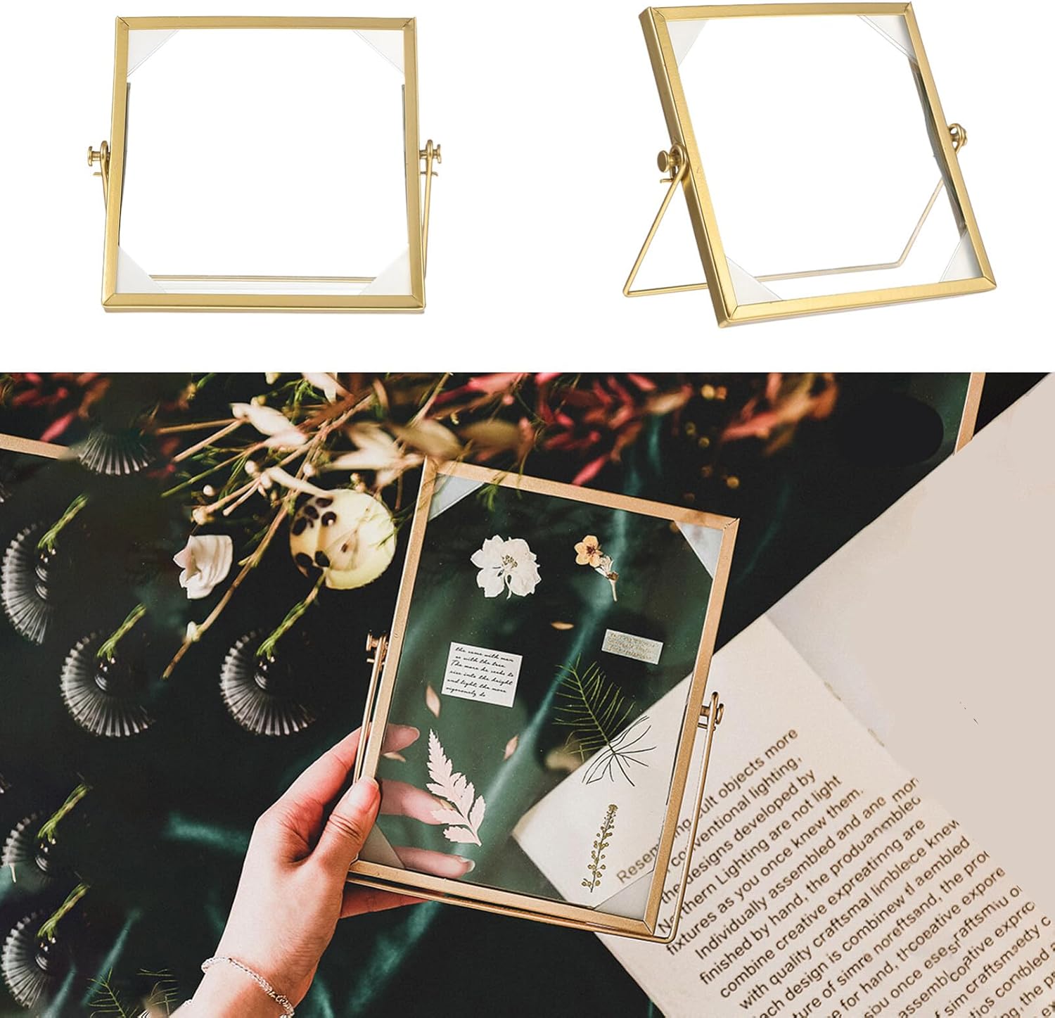 VOSAREA Dried Flower Display Frame for Home Decor