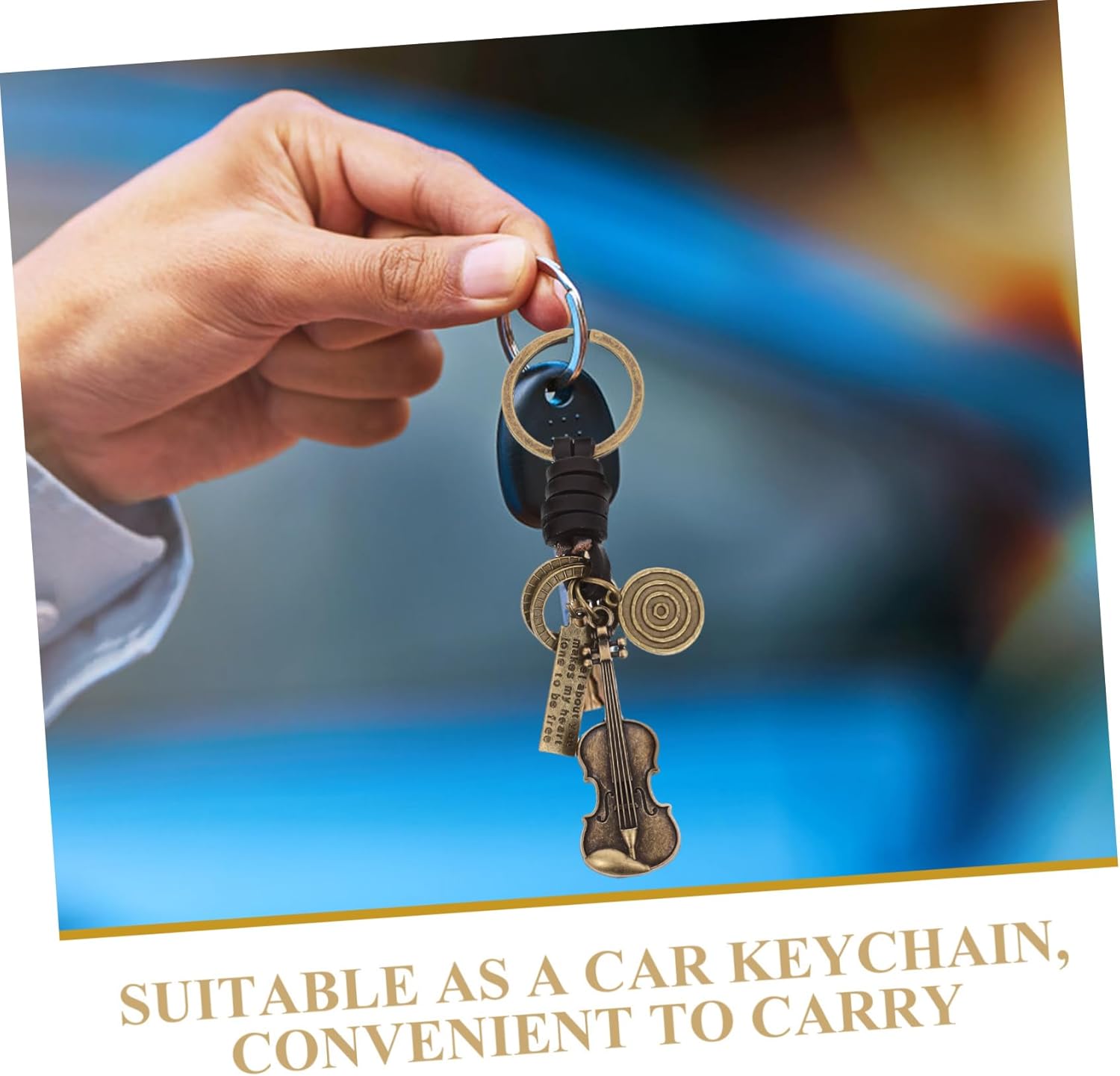 PRETYZOOM Retro Violin Keychain for Music Lovers