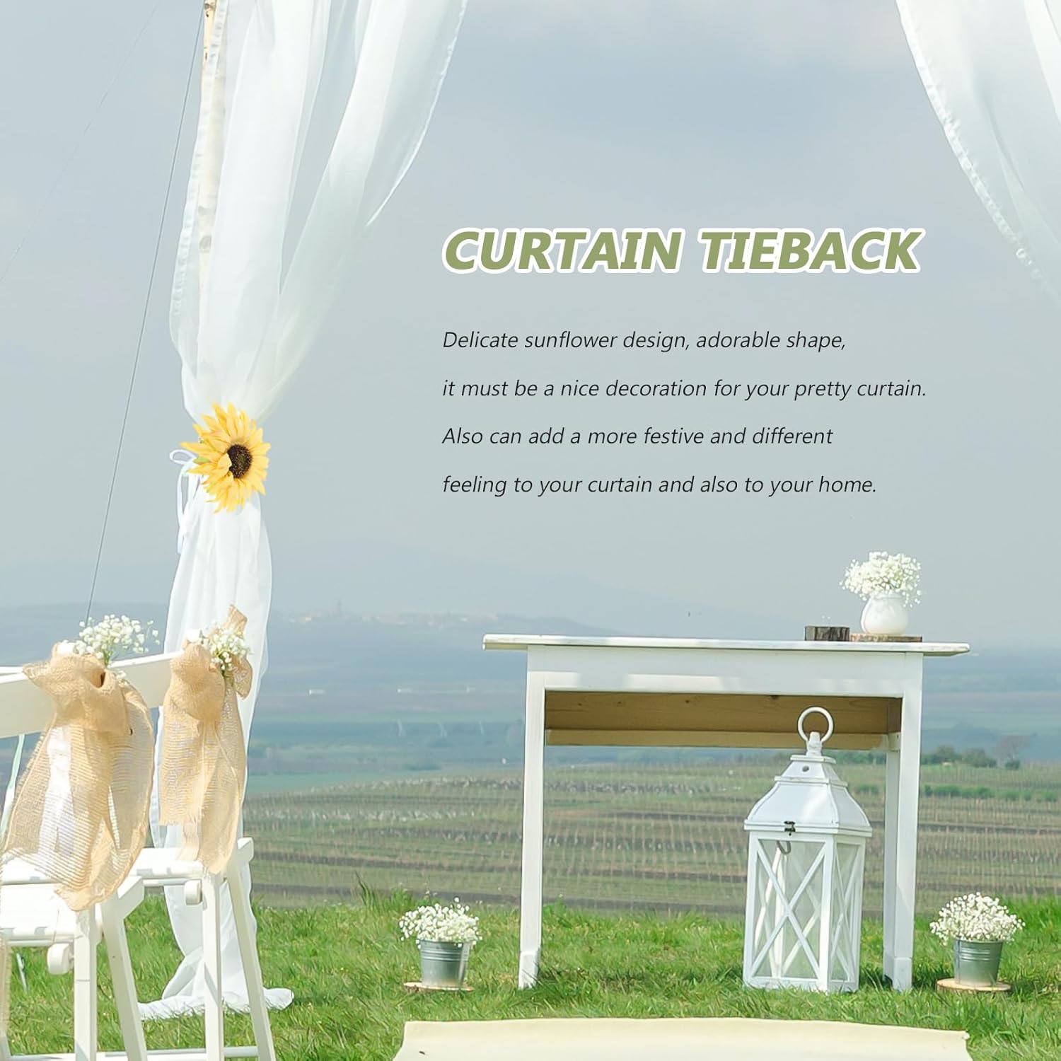 Sunflower Curtain Holdbacks for Summer Windows