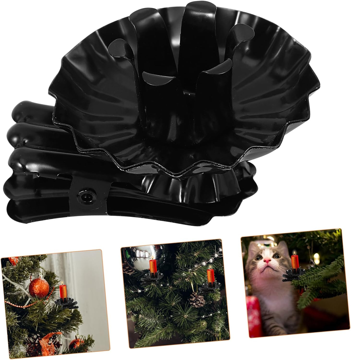STOBAZA 10pcs Metal Candle Clips for Christmas Tree