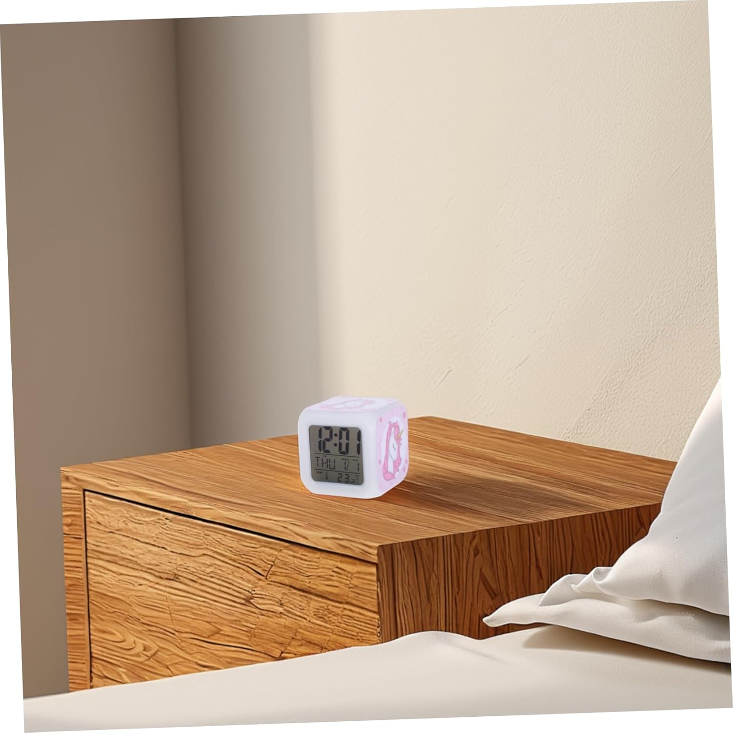 Zerodeko LED Unicorn Alarm Clock with Silent Mute Function