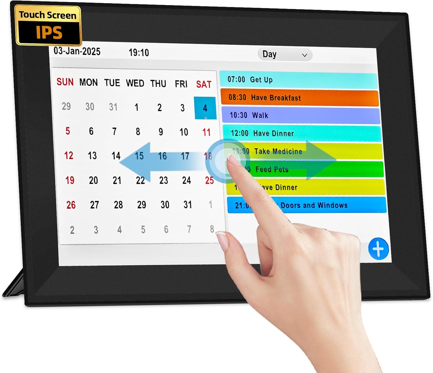 101 Touchscreen Digital Clock with 64 Alarms for Seniors
